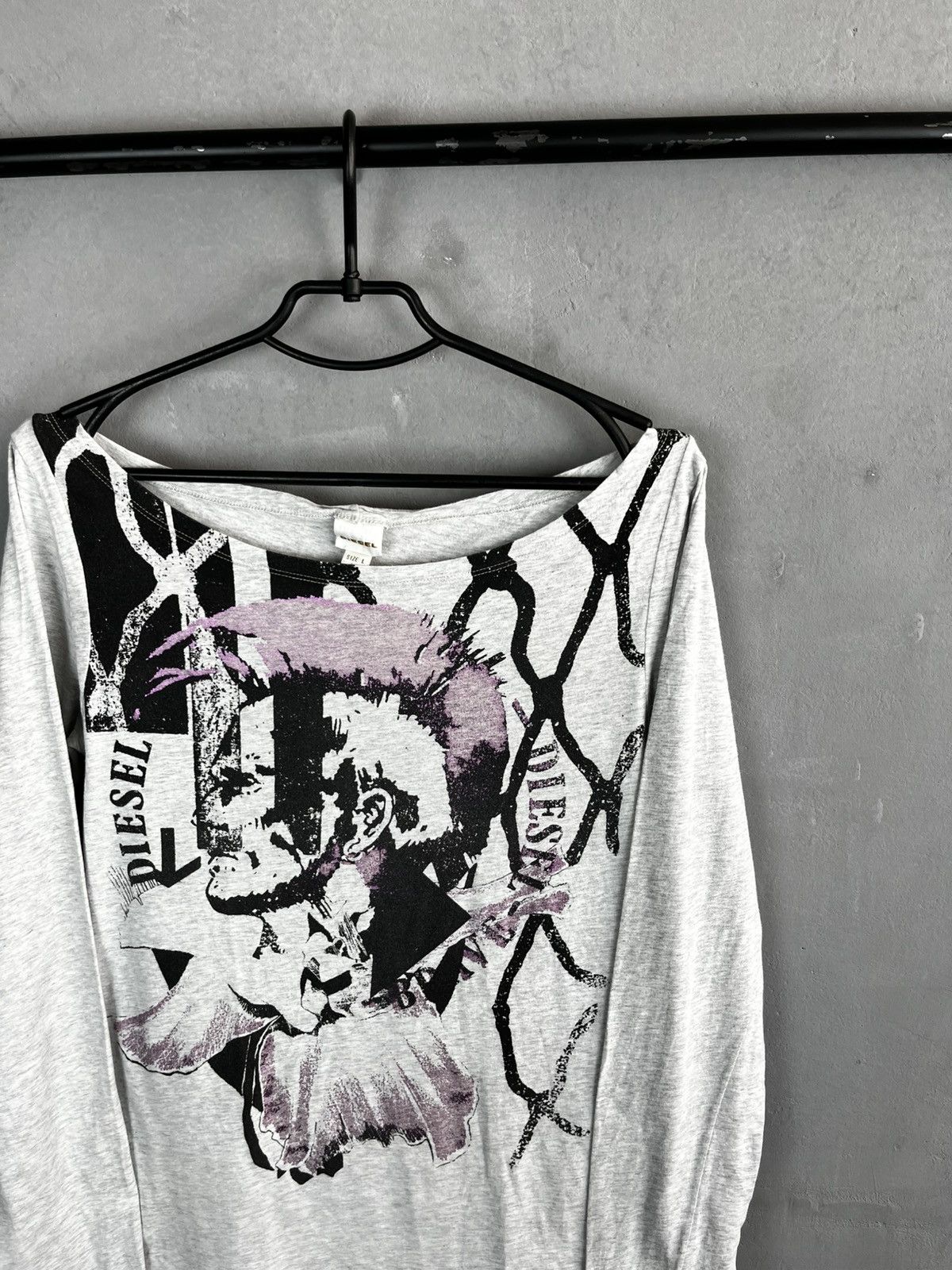 Diesel Diesel big logo vintage long sleeve size L Size L / US 10 / IT 46 - 4 Thumbnail