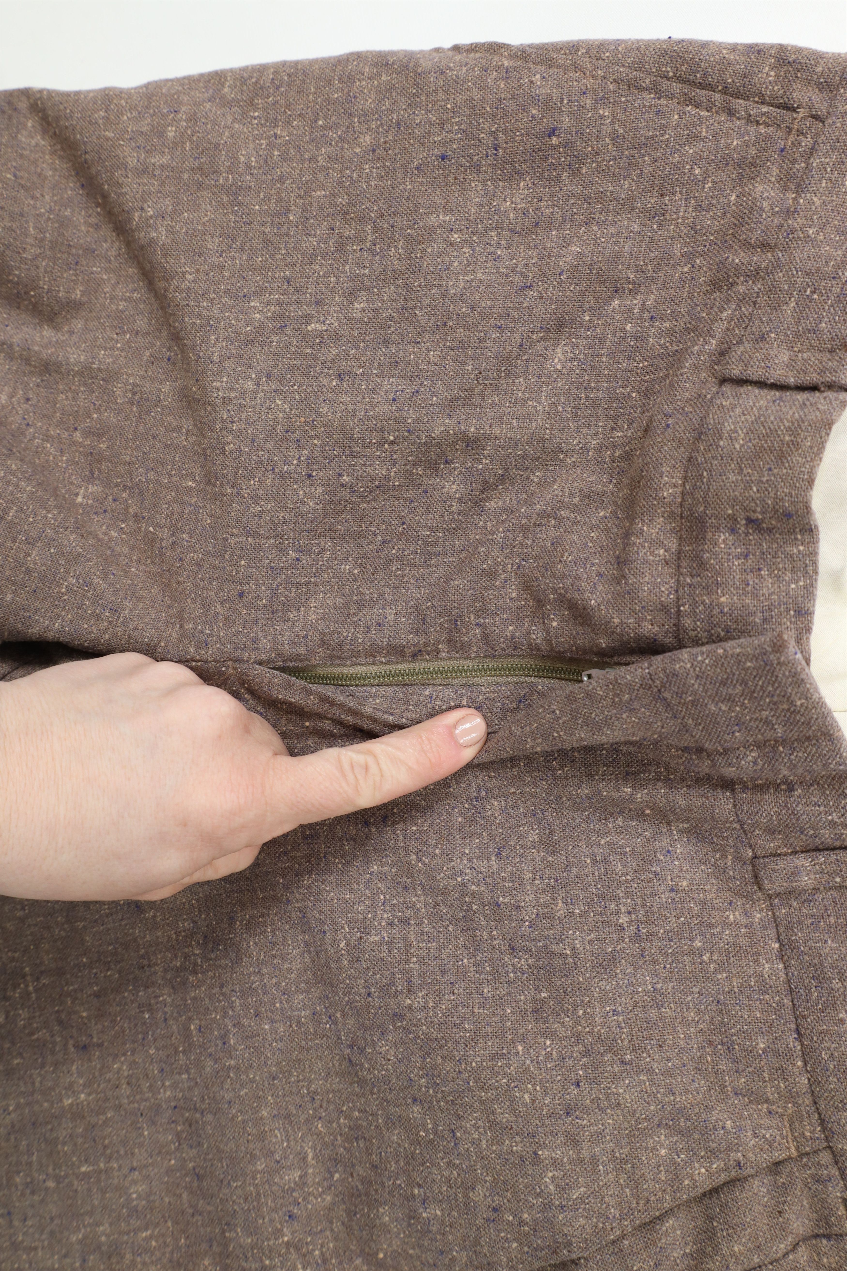 Vintage Vintage 60s Rockabilly Tweed Wide Leg Chino Pants Purple USA Size US 28 / EU 44 - 6 Thumbnail