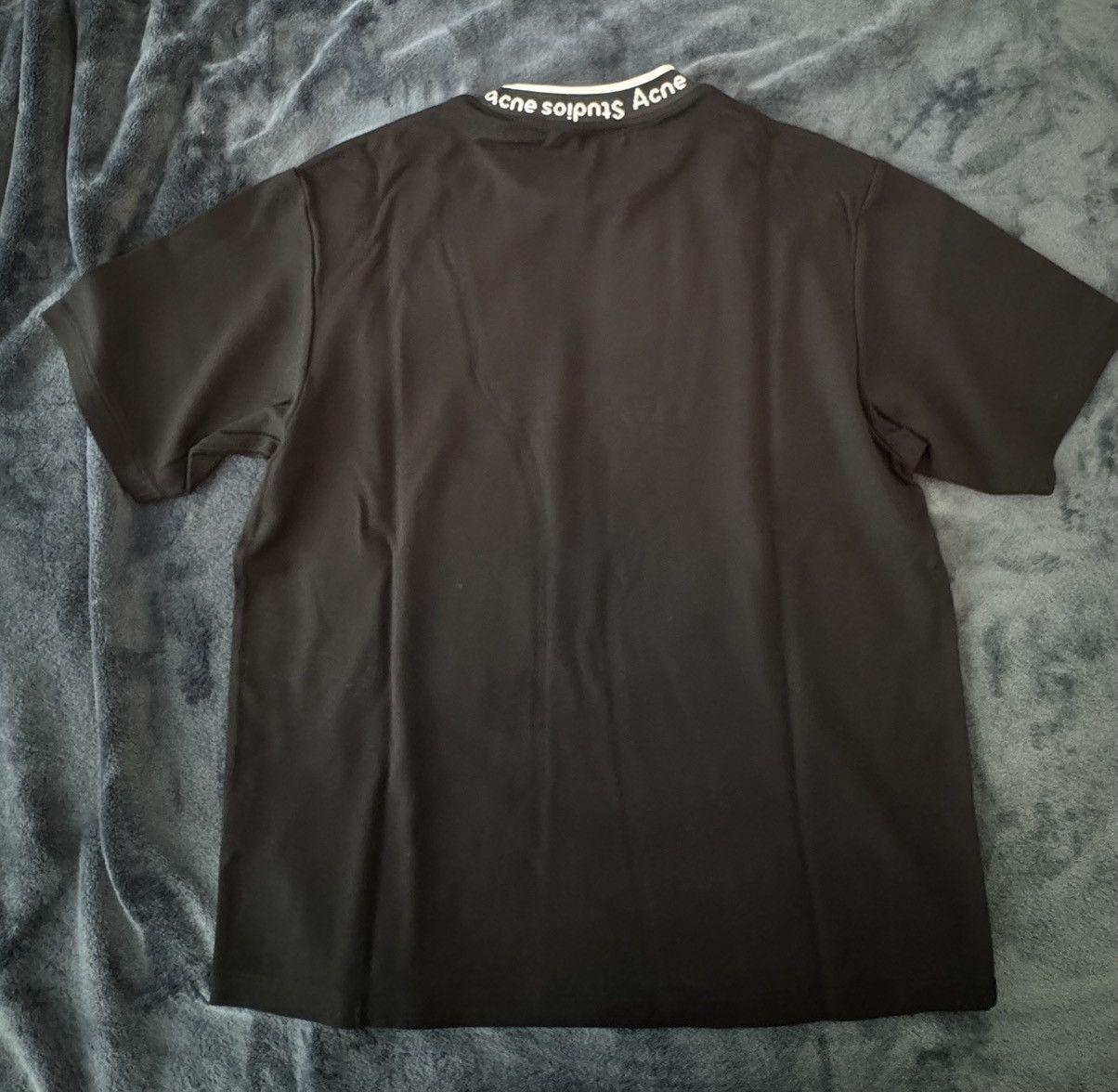 Acne Studios Acne Studios Logo Collar T-Shirt – Black Size US M / EU 48-50 / 2 - 3 Thumbnail