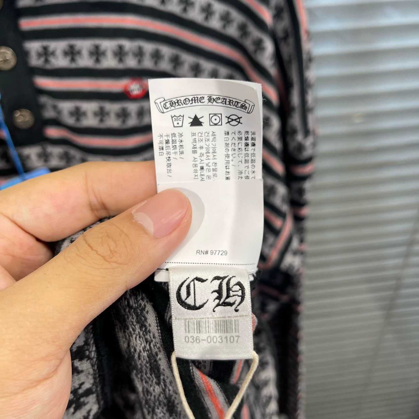 Chrome Hearts Chrome Hearts Matty Black Red Stripe Cross LS Polo L 99New Size US L / EU 52-54 / 3 - 7 Thumbnail