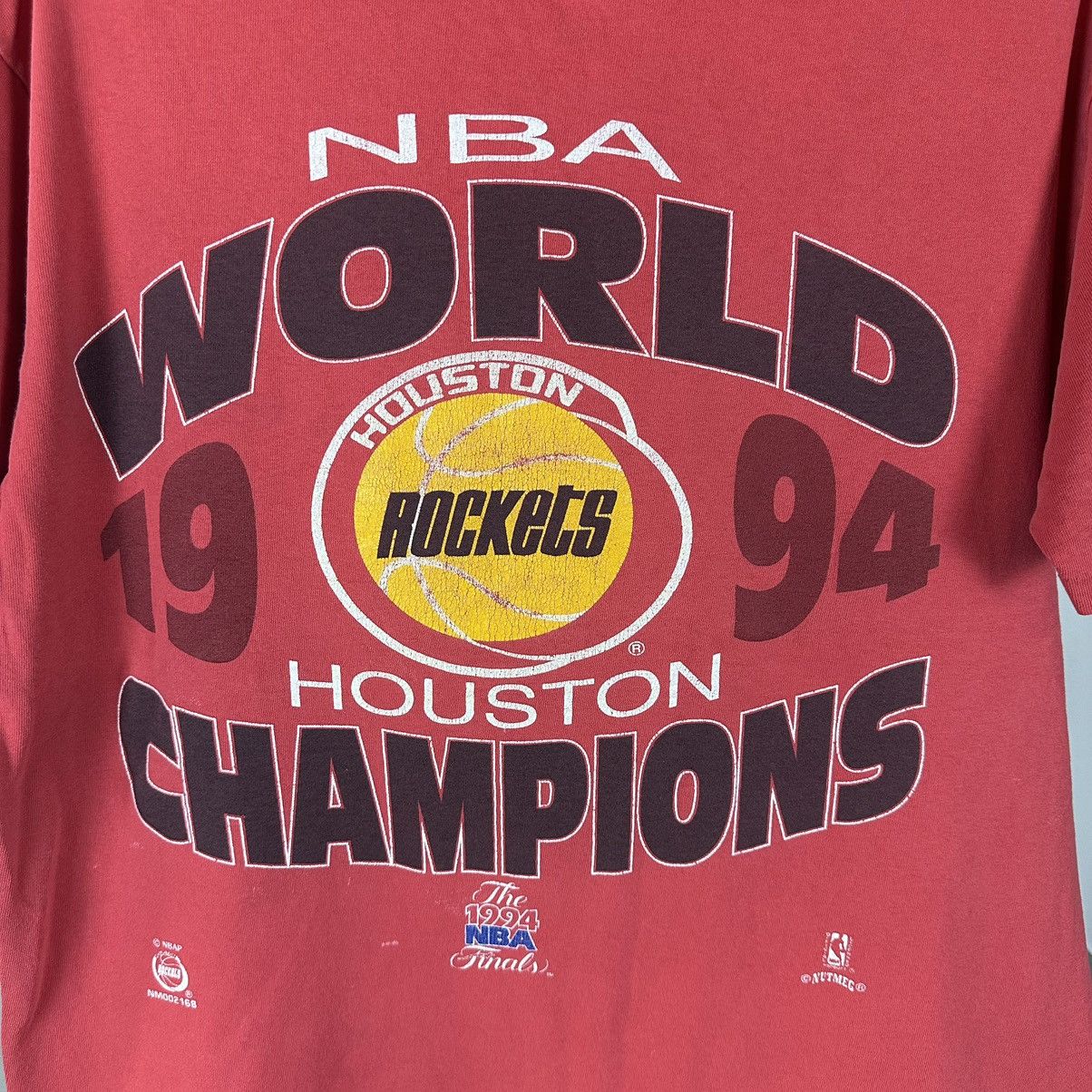 NBA × Nutmeg × Vintage Vintage 1994 Houston Rockets World Champions NBA T-shirt Size US XL / EU 56 / 4 - 3 Thumbnail