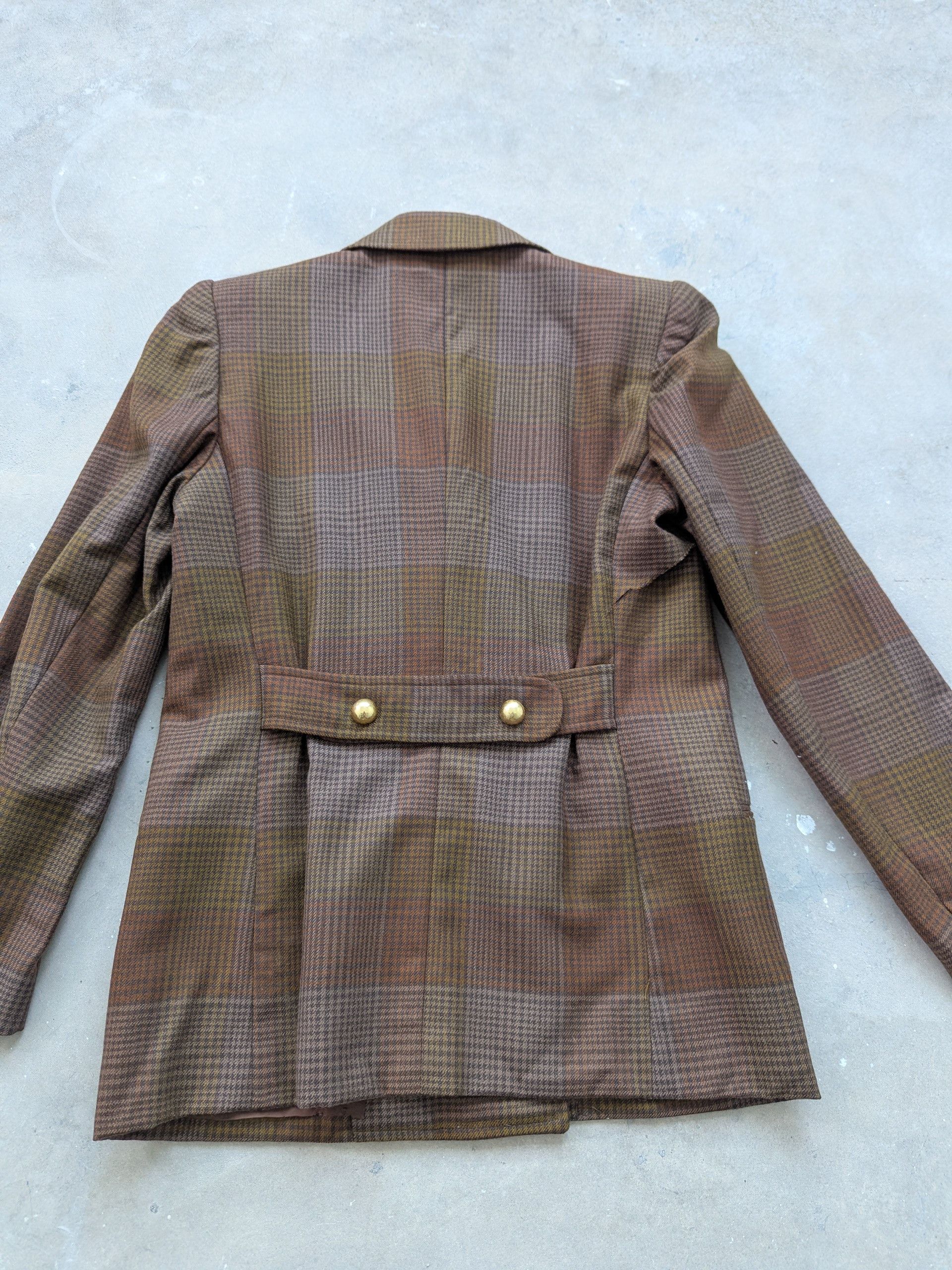 Designer × Yves Saint Laurent Vintage Yves Saint Laurent Wool Blazer Checkered Size M / US 6-8 / IT 42-44 - 15 Thumbnail