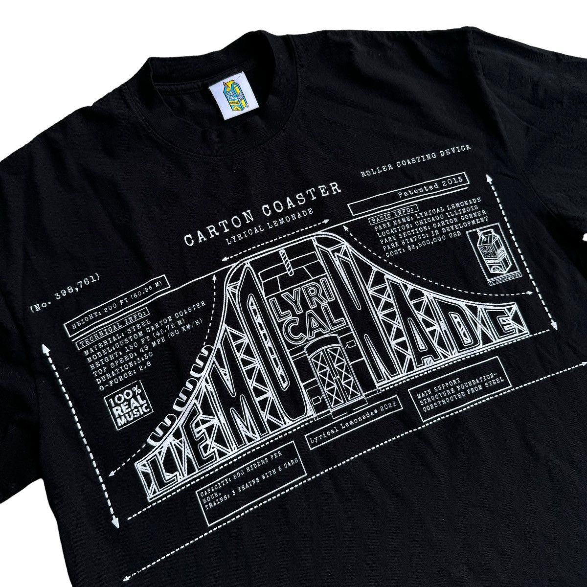 Band Tees × Lyrical Lemonade × Rap Tees Lyrical Lemonade Carton Coaster Band HipHop Rap Graphic Tee Size US L / EU 52-54 / 3 - 2 Thumbnail