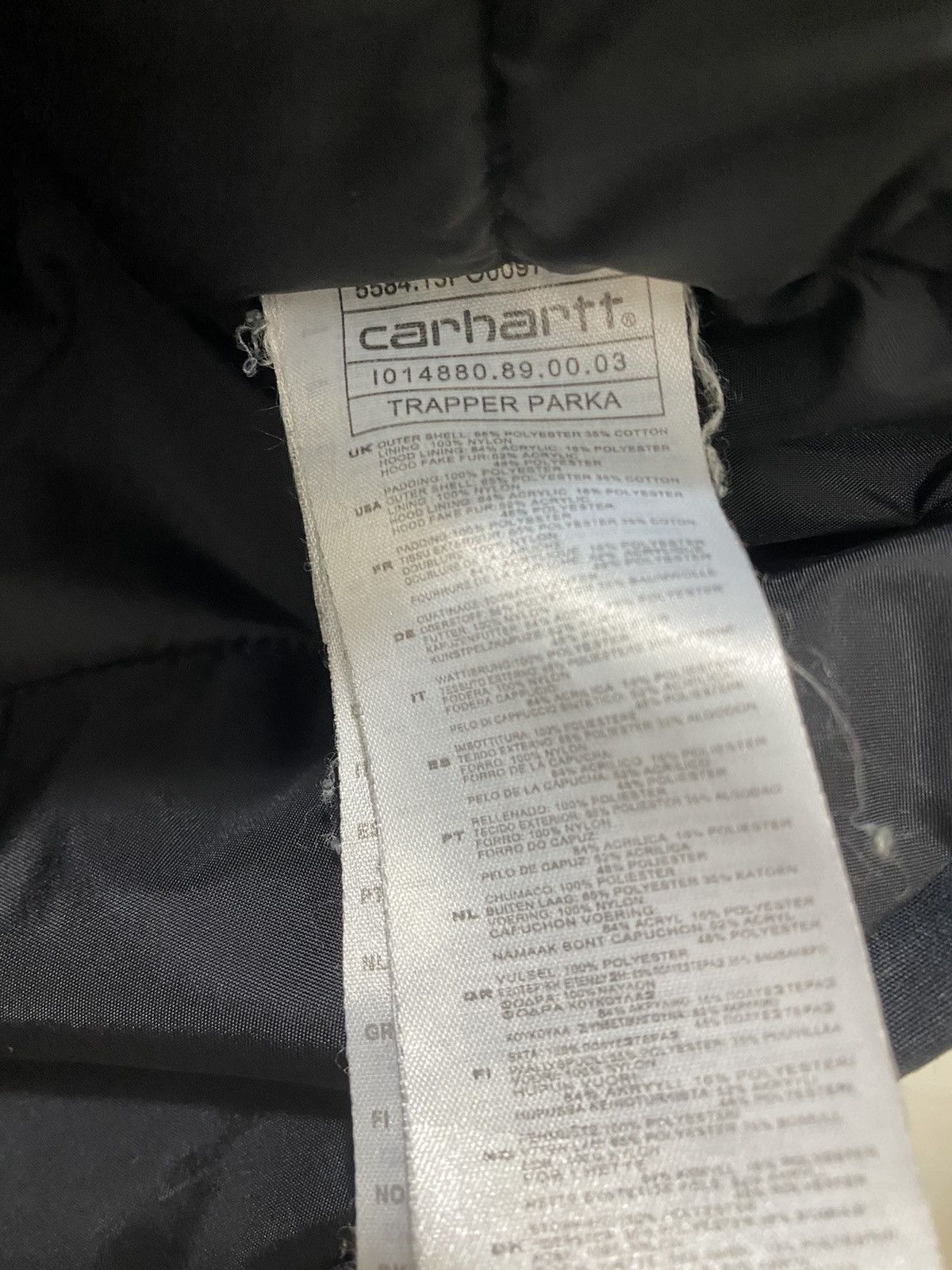 Carhartt Wip Carhartt WIP Trapper Parka, size XL, black, used Size US XL / EU 56 / 4 - 5 Thumbnail