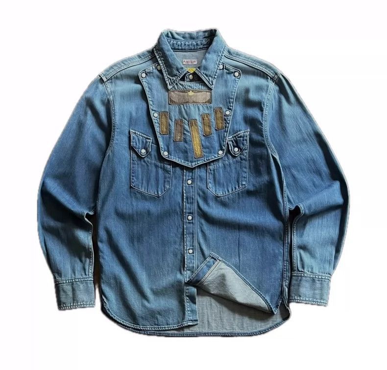 Kapital Vintage KAPITAL Feather Jewel Denim Shirt Size US M / EU 48-50 / 2 - 1 Thumbnail