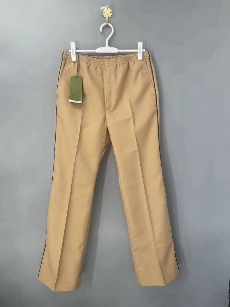 Gucci Gucci Full print logo gold brown men's trousers 2502-Nextar Size US 30 / EU 46 - 1 Thumbnail