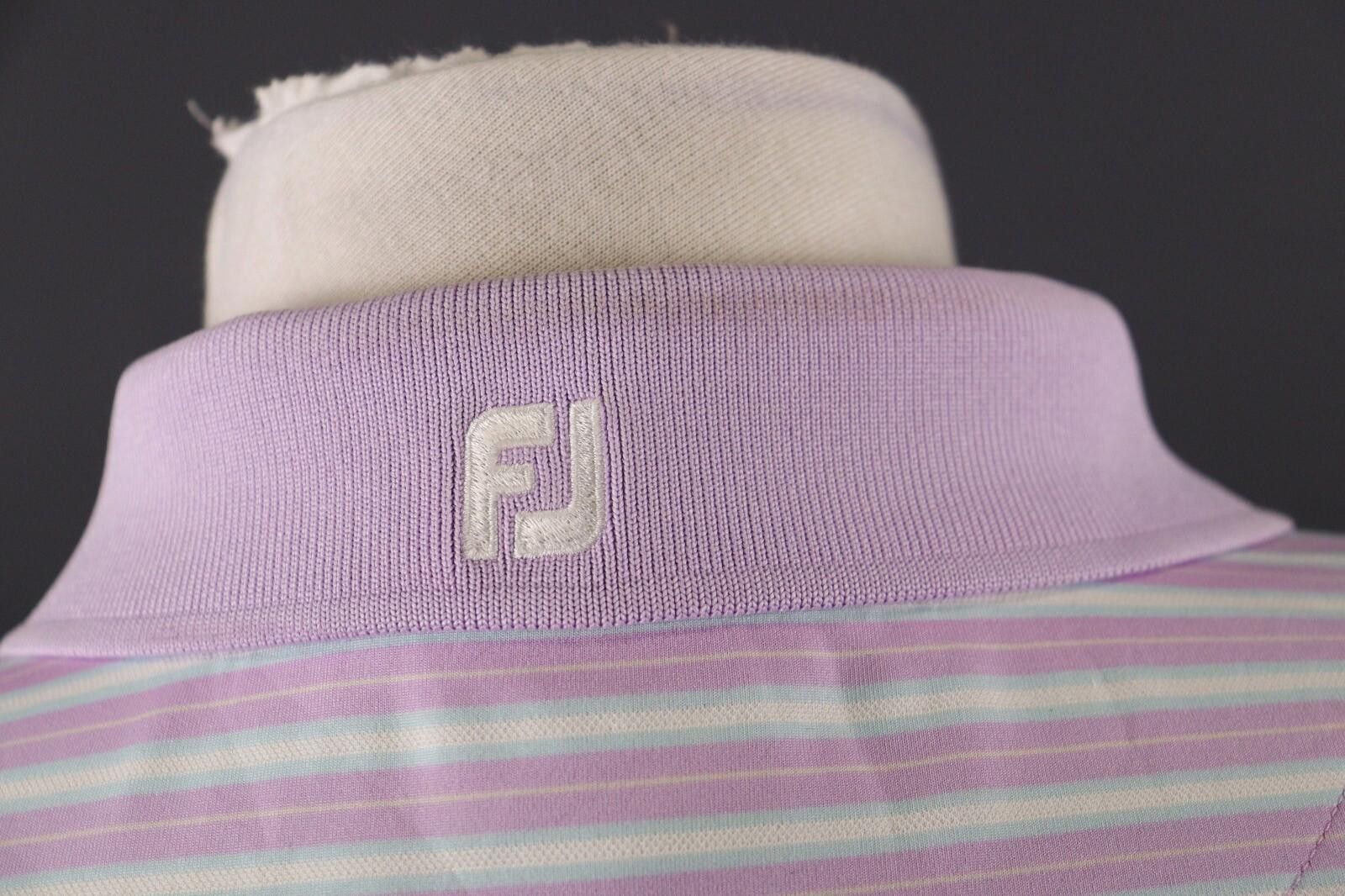 Footjoy Foot Joy Purple Stripe Athletic Fit Polo Shirt Size L Size US L / EU 52-54 / 3 - 11 Thumbnail