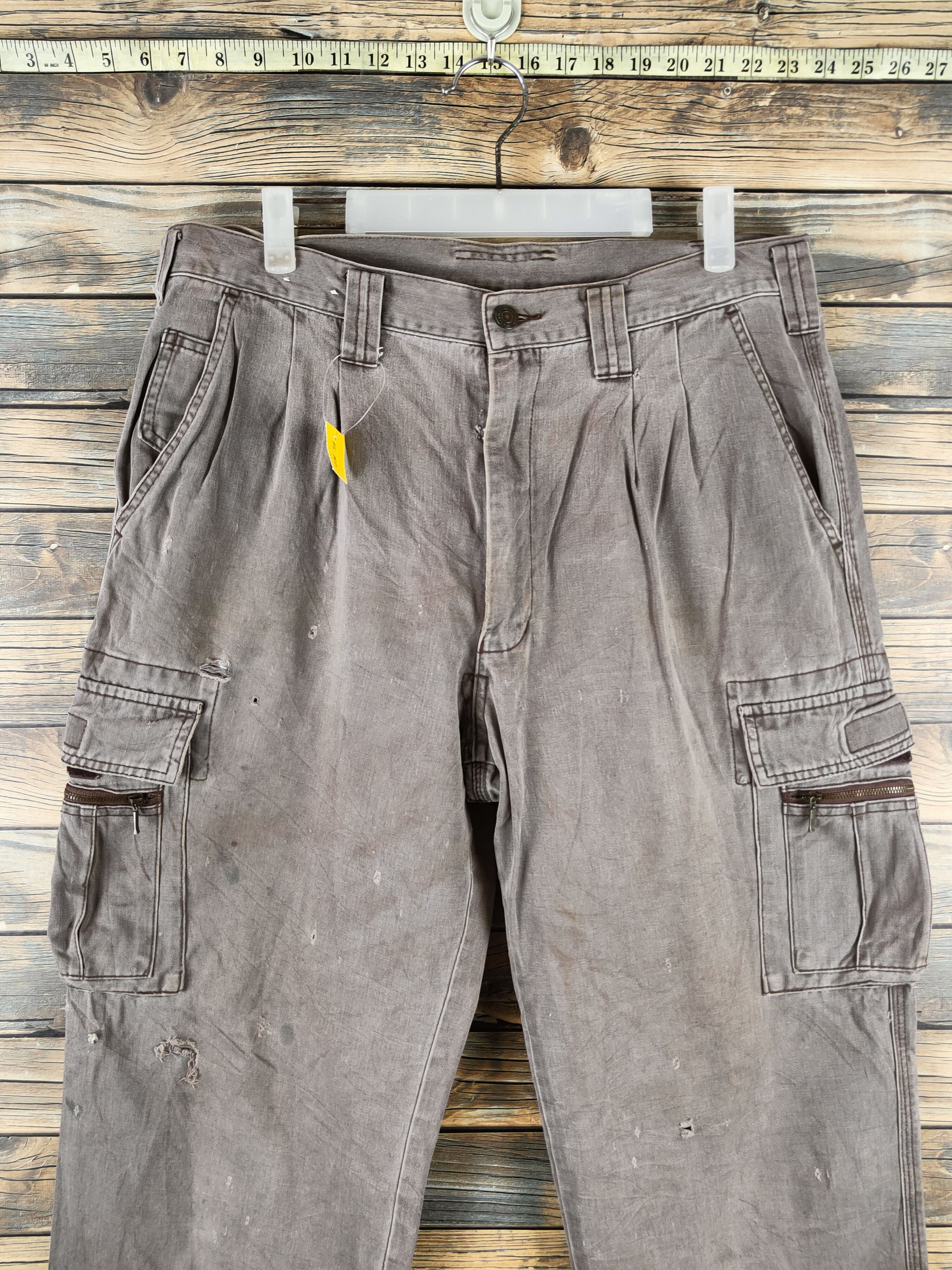 Japanese Brand DL Gran Cisco Light Brown Multipocket Cargo Pants #46-360 Size US 34 / EU 50 - 2 Thumbnail