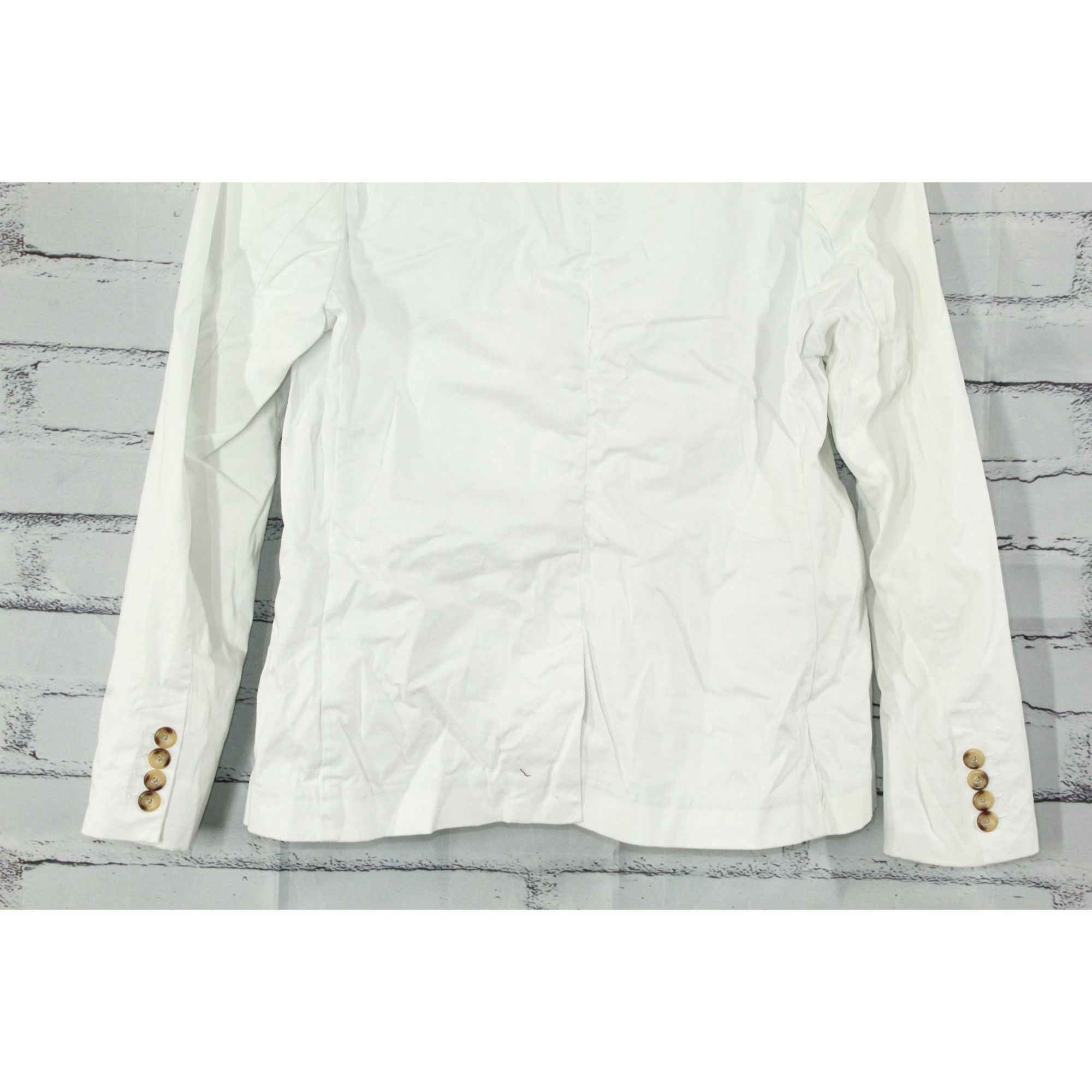 L.L. Bean LL Bean Women’s White Blazer Jacket Cotton Stretch Tailored Size S / US 4 / IT 40 - 12 Thumbnail