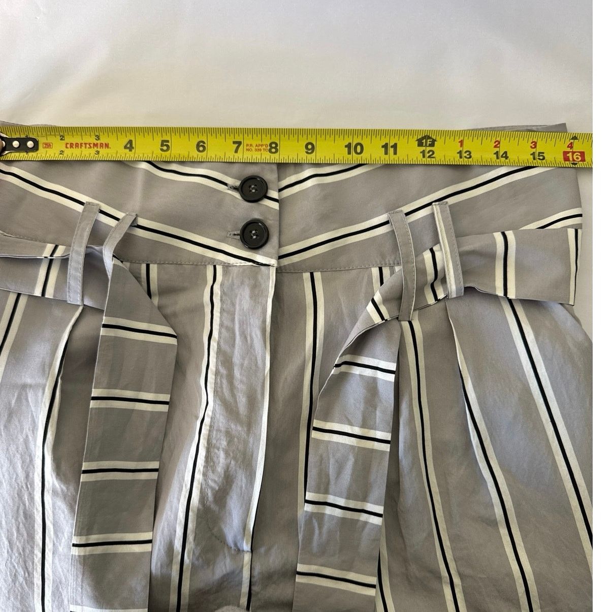 Other La Fee Maraboutee Striped High Rise Pants Gray Size 40 Size 30" / US 8 / IT 44 - 8 Thumbnail