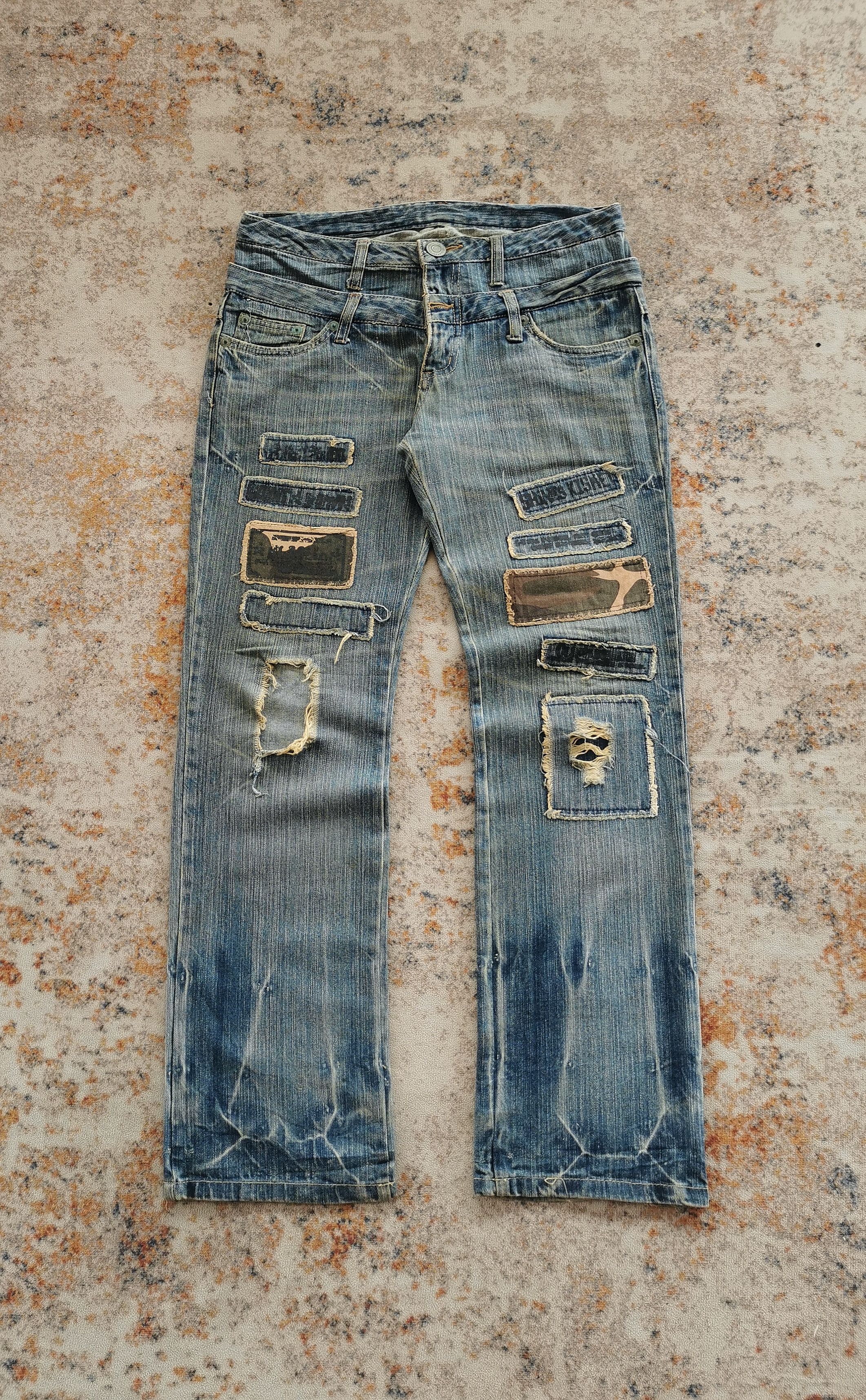 Kapital Double Waisted Patches Mudwash Jeans Style KAPITALS Size US 33 - 2 Thumbnail
