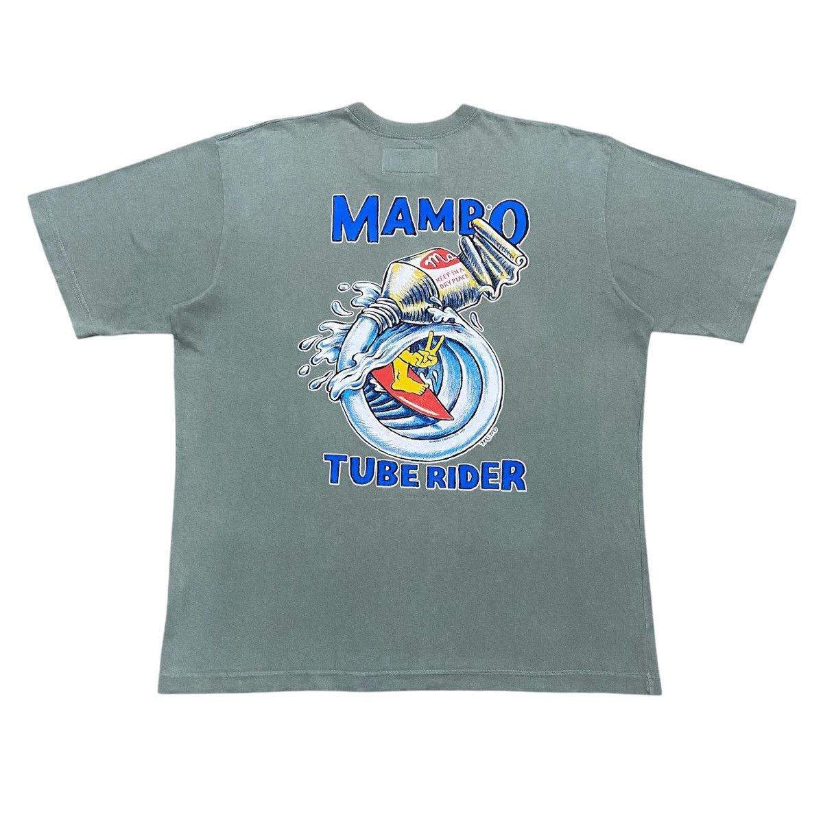 Mambo × Vintage Rare‼️🔥Vintage Mambo Tube Rider Surf Style T-Shirt Size US XL / EU 56 / 4 - 1 Thumbnail