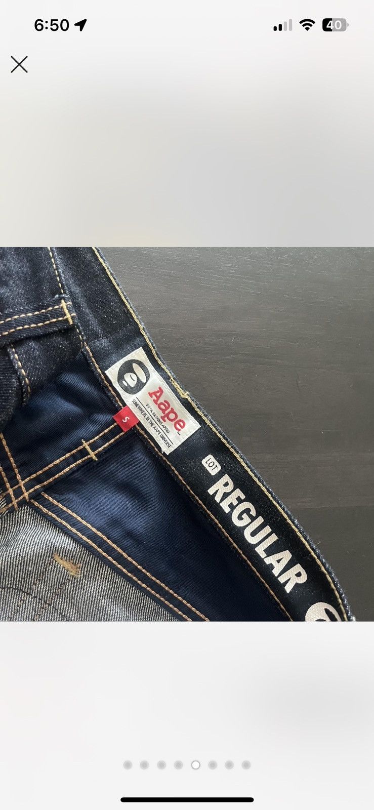 Aape × Bape A Bathing Ape x baby Milo jeans Size US 31 - 5 Thumbnail