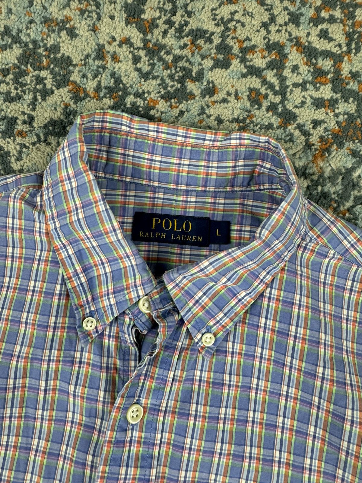 Polo Ralph Lauren × Vintage Vintage 90s Polo Ralph Lauren checked short sleeve shirt Size US L / EU 52-54 / 3 - 10 Thumbnail