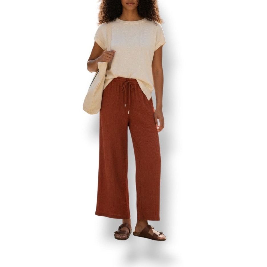 Calvin Klein Calvin Klein crinkle drawstring wide leg pants NWT size XL Size 38" / US 16 / IT 52 - 1 Thumbnail