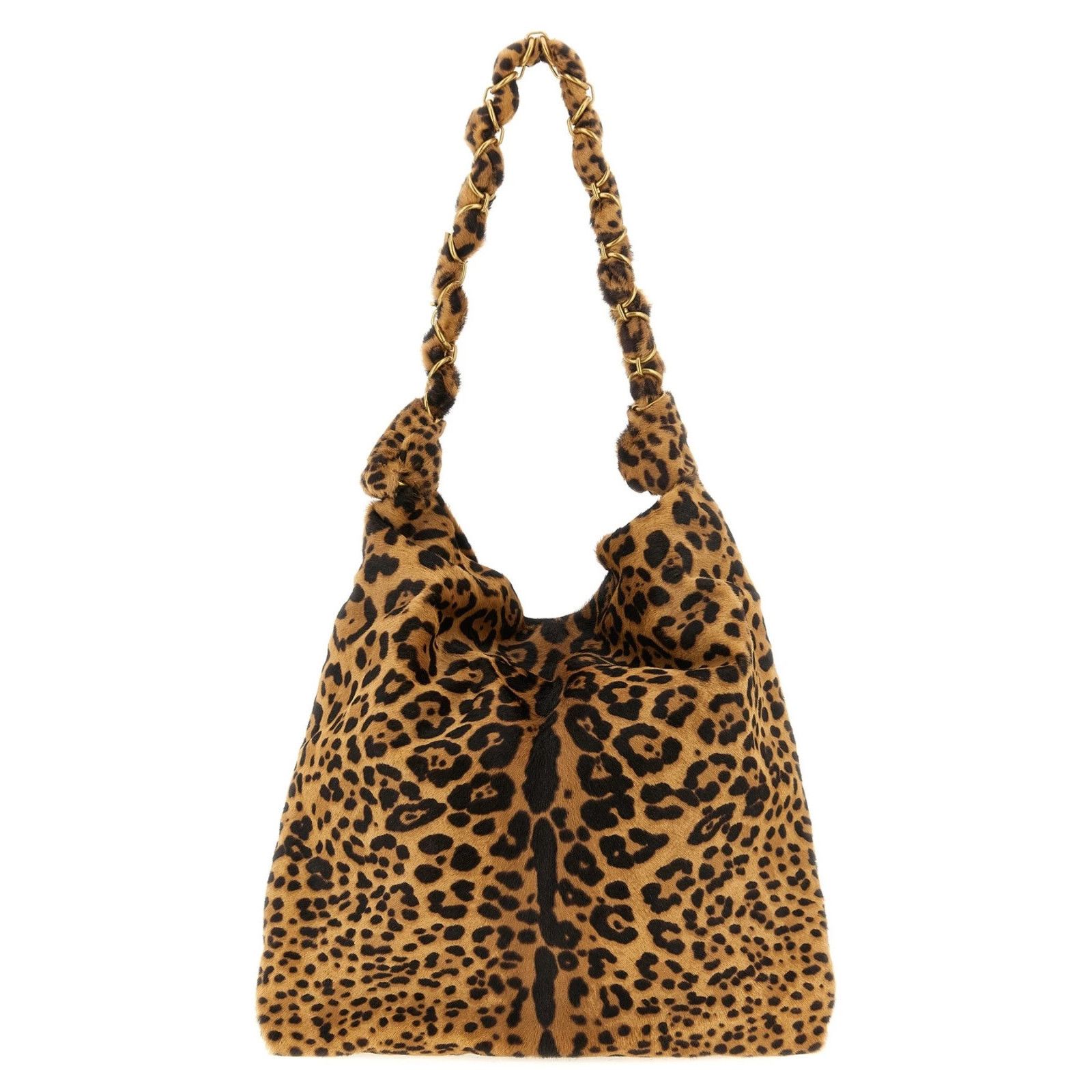 Saint Laurent Paris SAINT LAURENT $4900 Amalia Medium Naturel Pony Hair Leather Size ONE SIZE - 1 Thumbnail