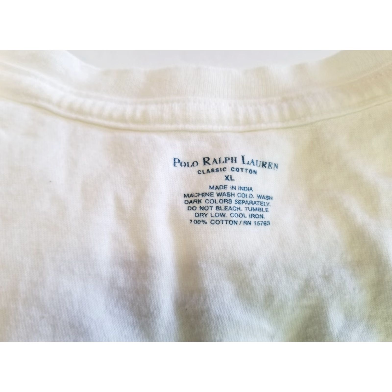 Polo Ralph Lauren Polo Ralph Lauren T-Shirt Polo Ralph Lauren Men's Stretch Cotton V-Neck White Short Sleeve XL Logo Slimming Tagless Classic Tee Shirt Men Size US XL / EU 56 / 4 - 7 Thumbnail