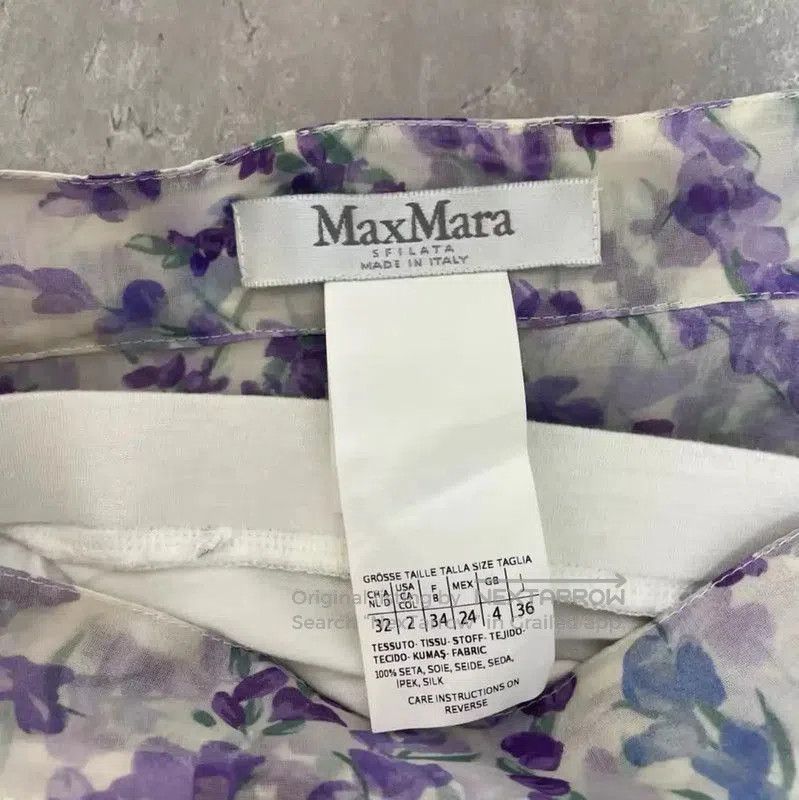 Max Mara MaxMara Summer Lilac Silk Midi Skirt . Size 25" / US 0 / IT 36 - 4 Thumbnail