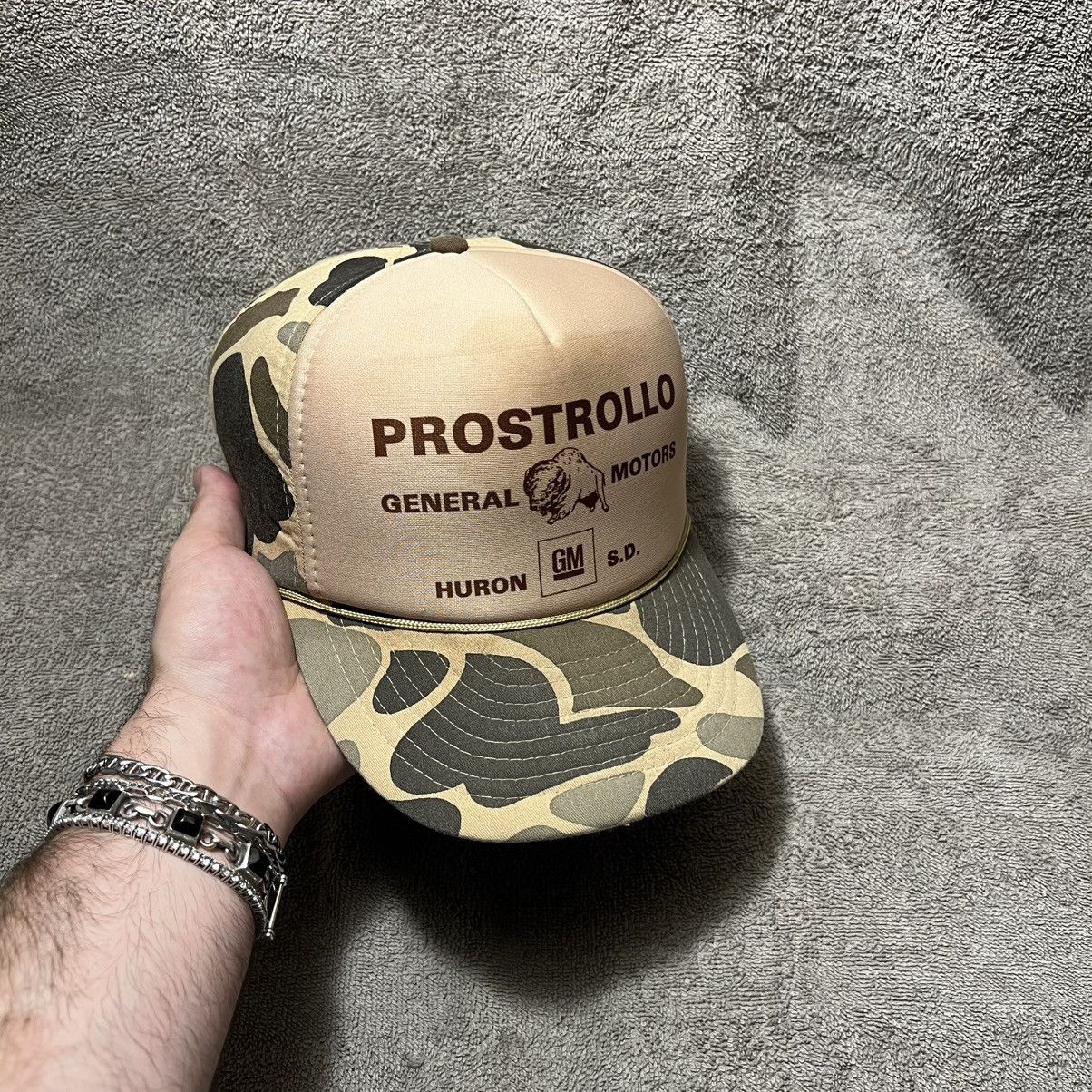Vintage Vintage 80s GMC General Motor Camo Mesh Trucker Hat Snapback Size ONE SIZE - 1 Thumbnail