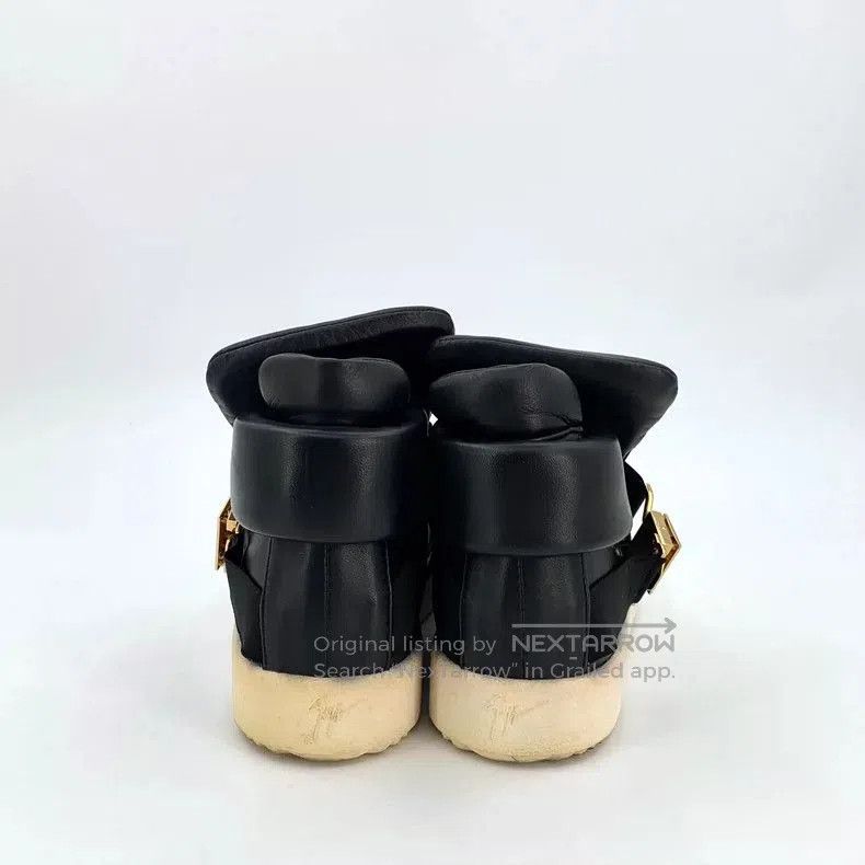 Giuseppe Zanotti Giuseppe Zanotti Black Leather Sneakers with Buckles. Size US 5.5 / EU 38 - 4 Thumbnail