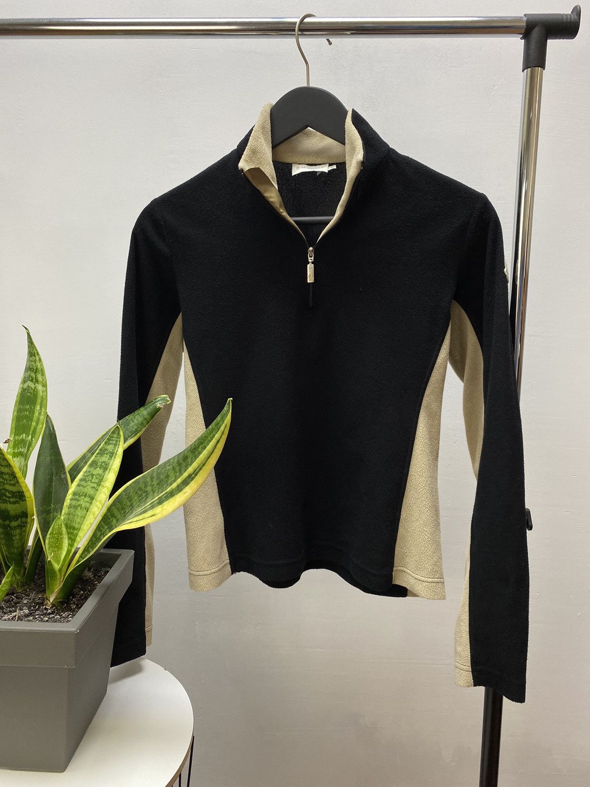 Moncler Moncler Women’s Black Ski Micro Fleece 1/4 Zip Pullover Size S / US 4 / IT 40 - 1 Thumbnail