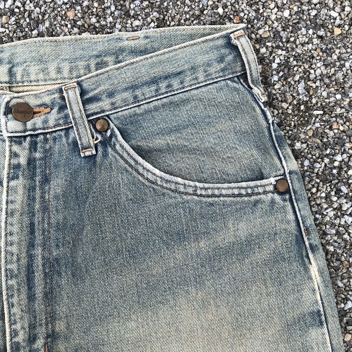 Vintage Vintage Wrangler Blue Bell distressed Selvedge denim Size US 33 - 4 Thumbnail