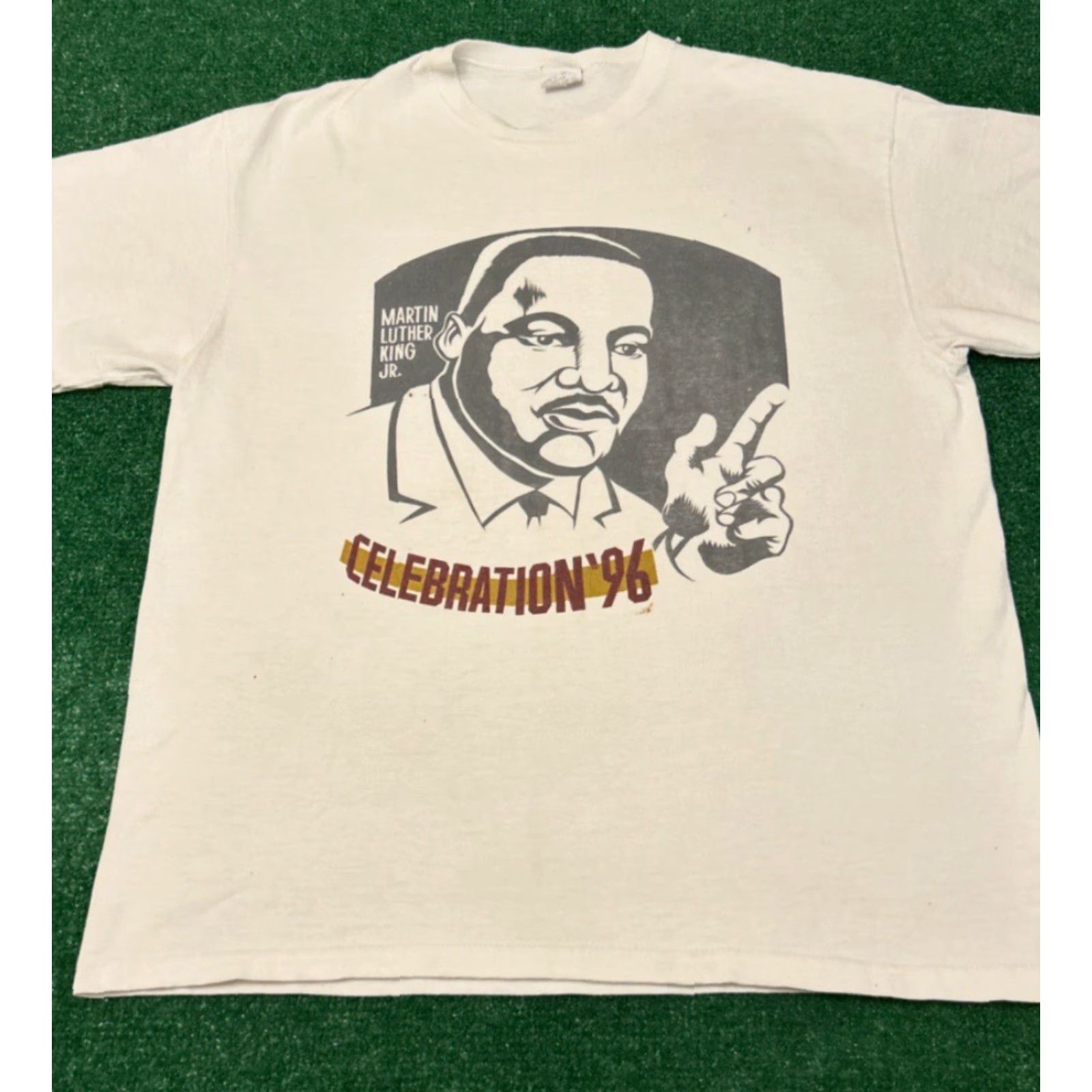 Vintage VINTAGE MLK Martin Luther King Jr Day Celebration Shirt Mens XL White T-Shirt 1996 90s VTG Short Sleeve Double-Sided 1990s Size US XL / EU 56 / 4 - 4 Thumbnail