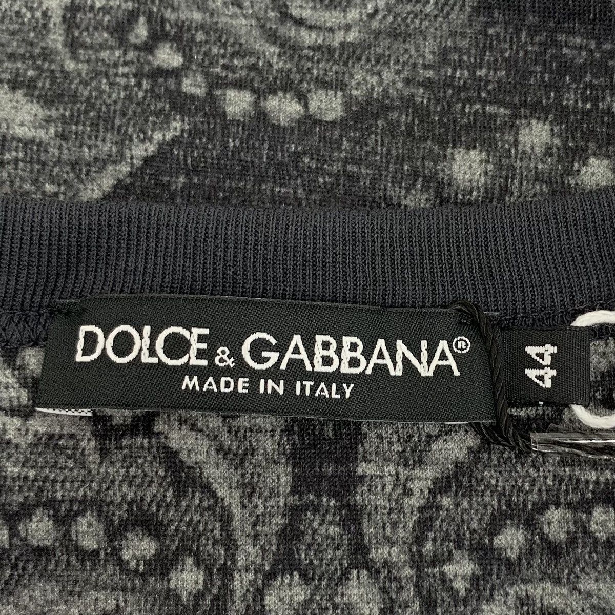Dolce & Gabbana Dolce & Gabbana Dark Gray Floral Print Short SleeveK26WX Size US XS / EU 42 / 0 - 5 Thumbnail
