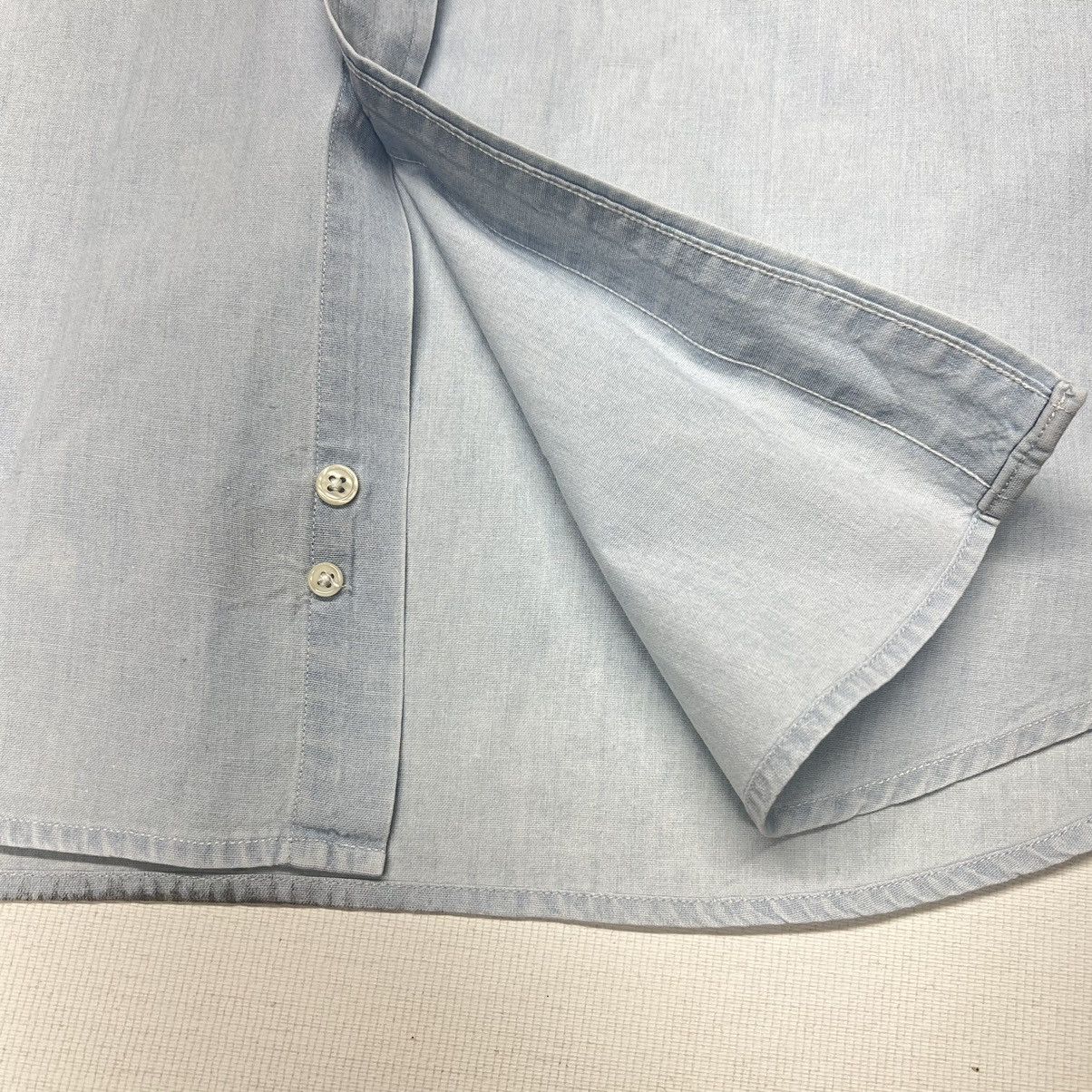 Tommy Hilfiger × Vintage VTG Tommy Hilfiger Button Down Shirt White Blue Faded Size US L / EU 52-54 / 3 - 6 Thumbnail