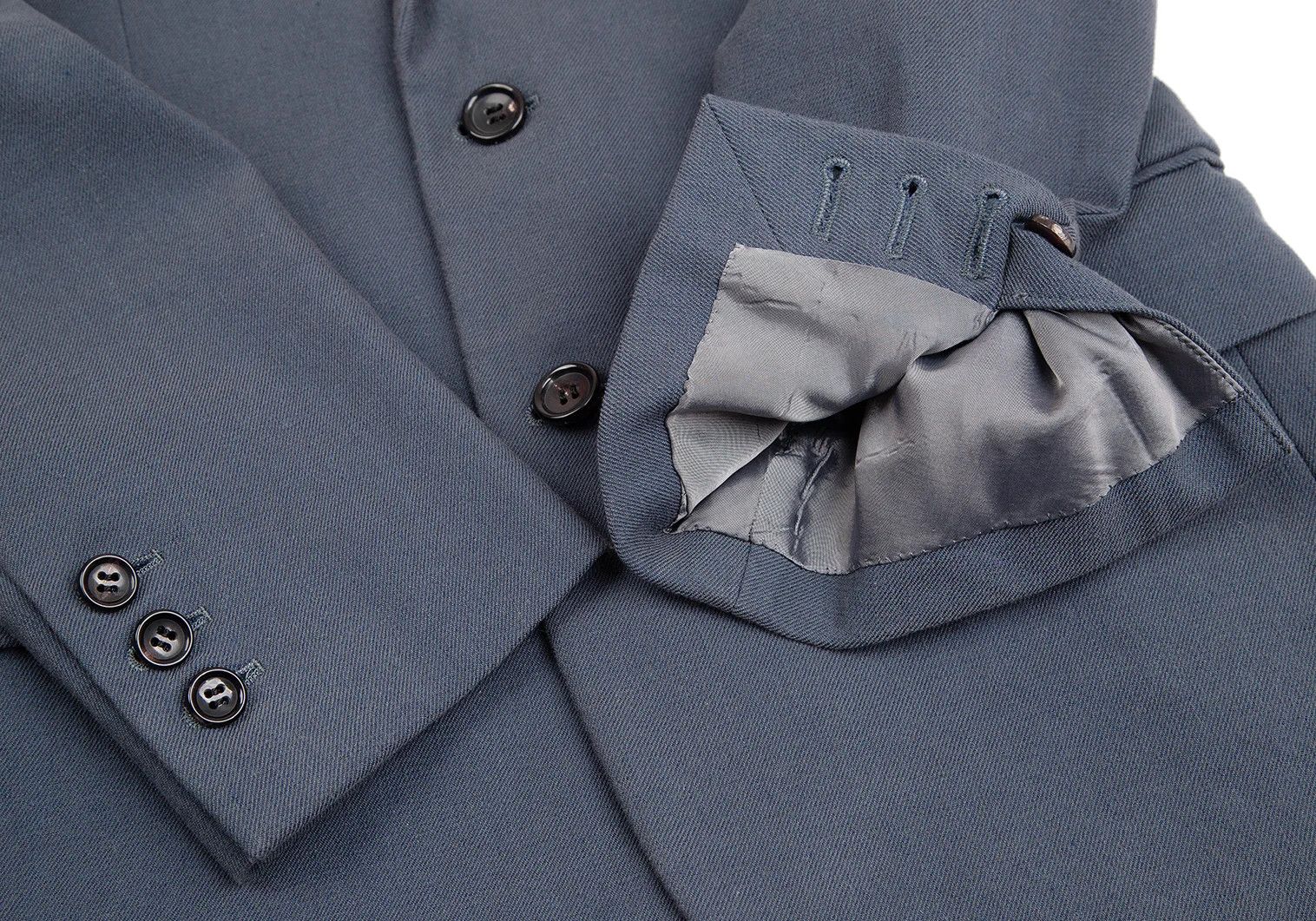 Comme des Garcons Homme Plus Cotton Linen Tailored Jacket in Blue Grey Size S Size US S / EU 44-46 / 1 - 7 Thumbnail