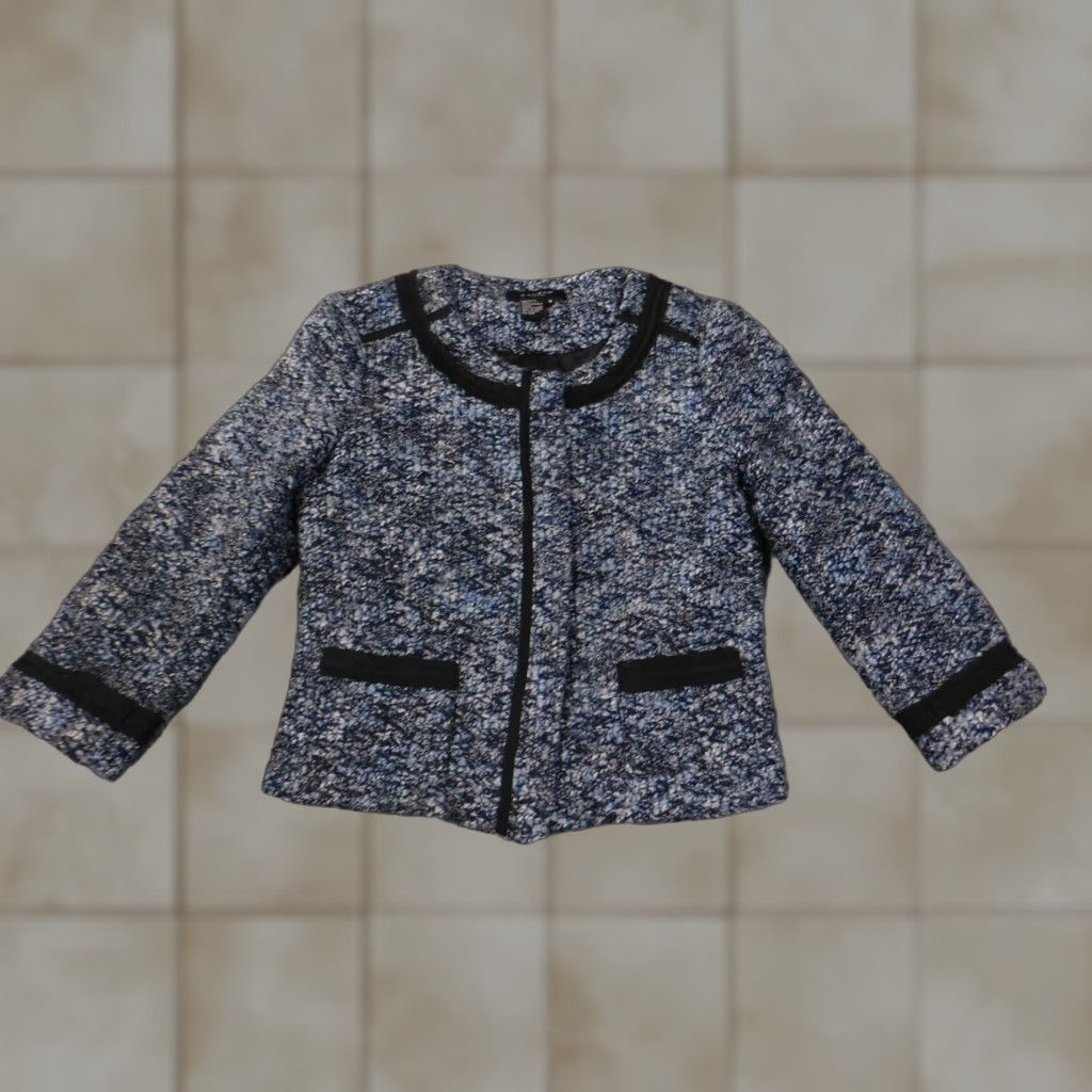 Sandro Sandro Jacket Womens M Blue Snap Knit Lining Polyester Mid-Length Business Size M / US 6-8 / IT 42-44 - 1 Thumbnail