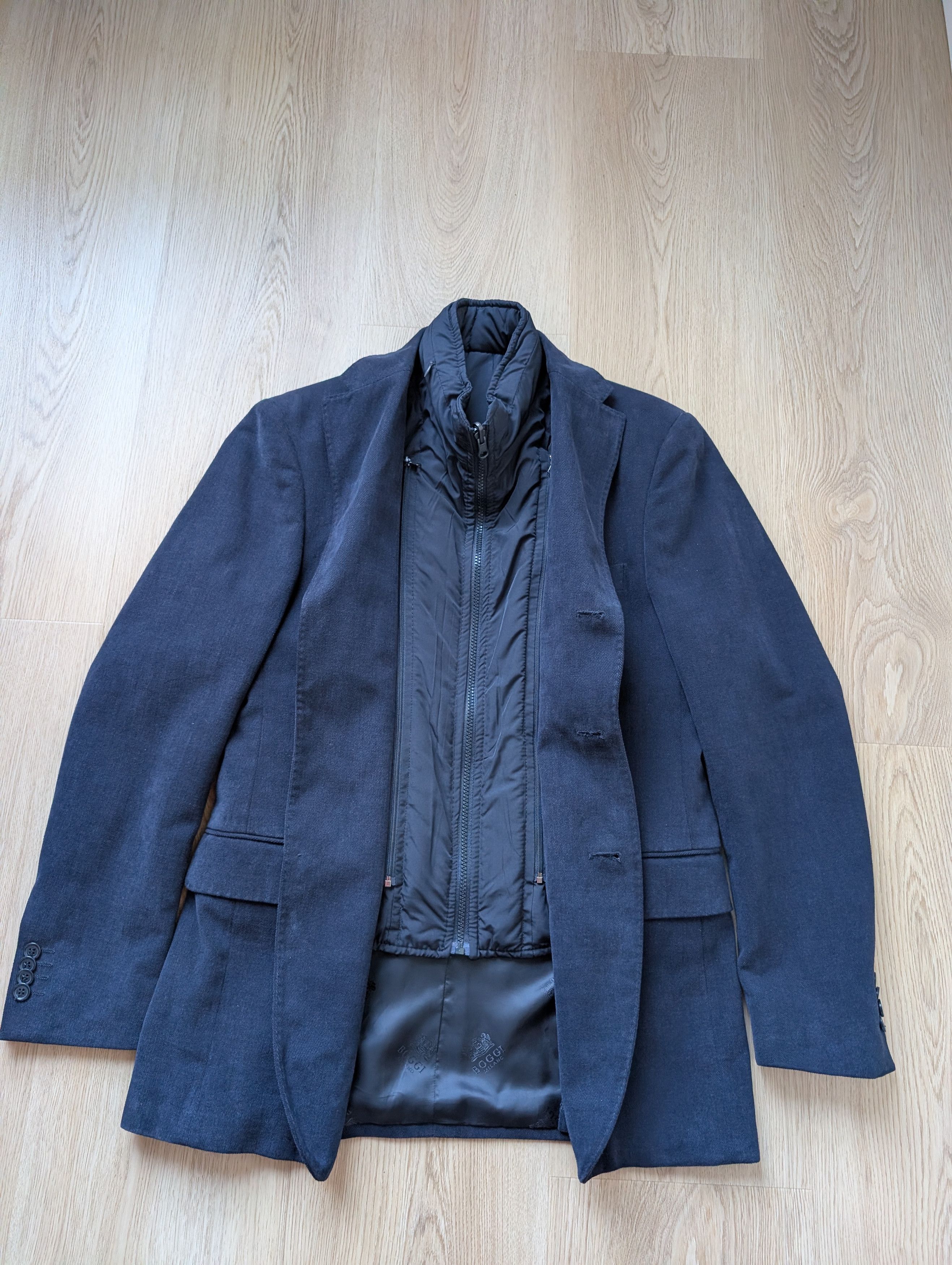 Boggi Boggi Milano Cotton Blazer Sport Coat Jacket With Inner Vest Size 46R - 9 Thumbnail