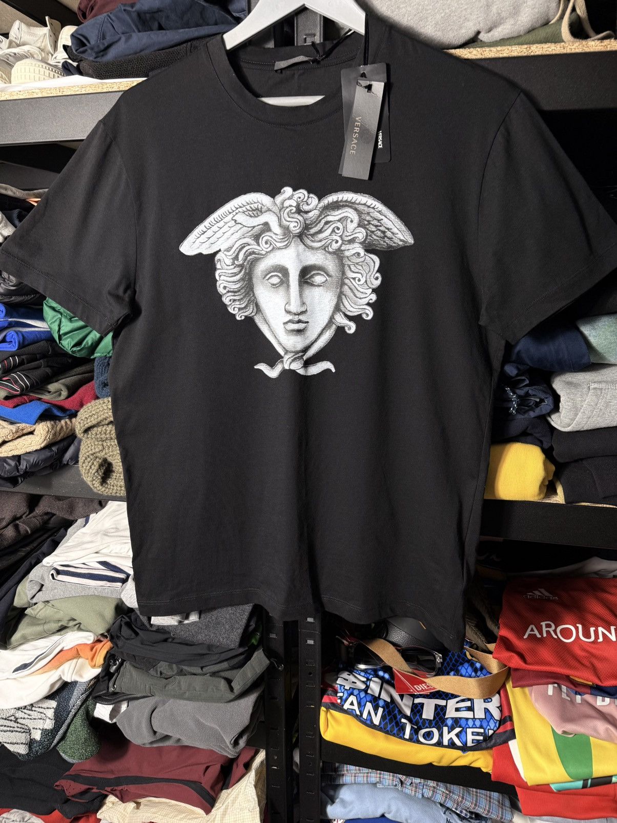 Versace NWT Versace Medusa Head T-Shirt Black Graphic Tee Cotton L Size US L / EU 52-54 / 3 - 4 Thumbnail
