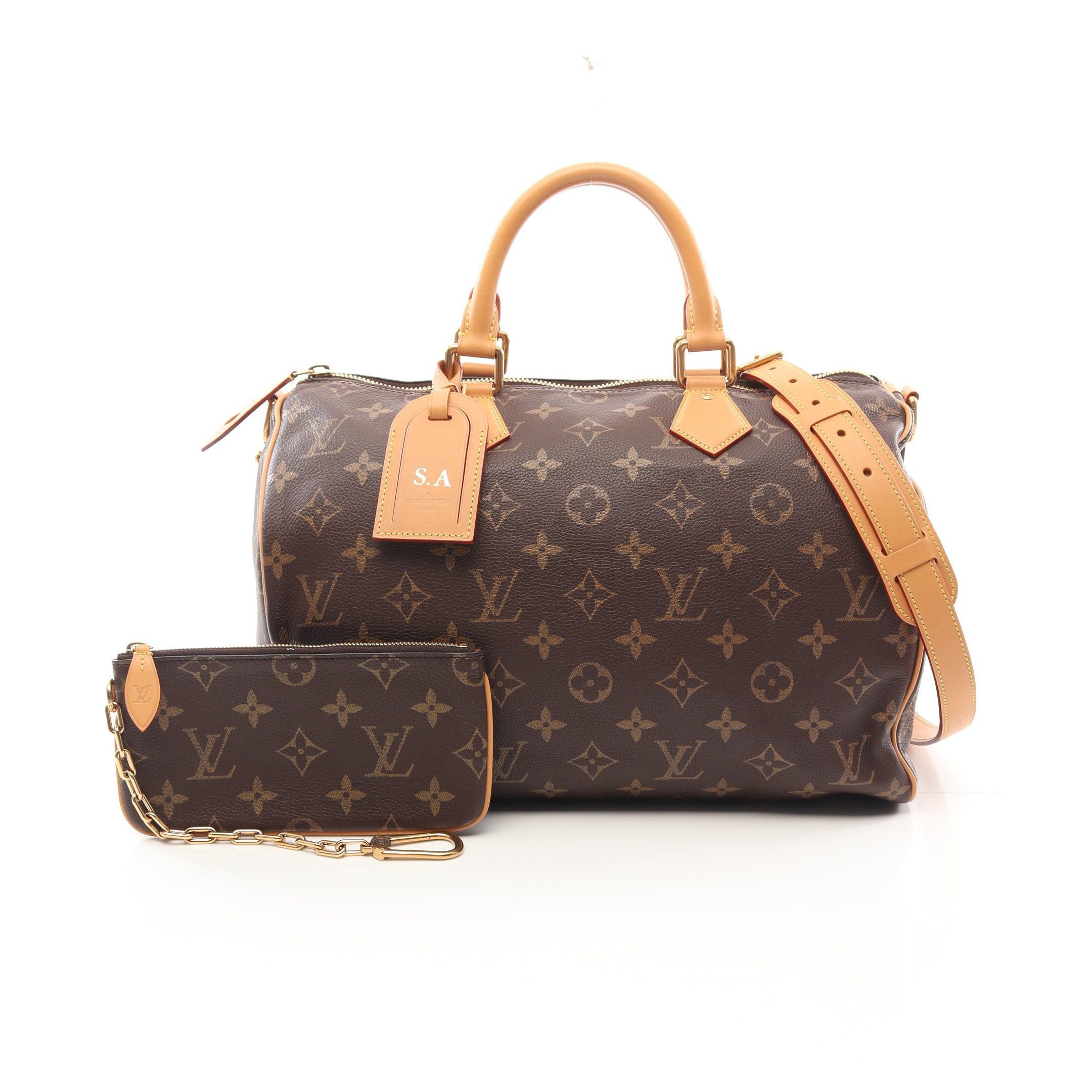 Louis Vuitton Speedy P9 40 Monogram Boston Bag Leather Brown