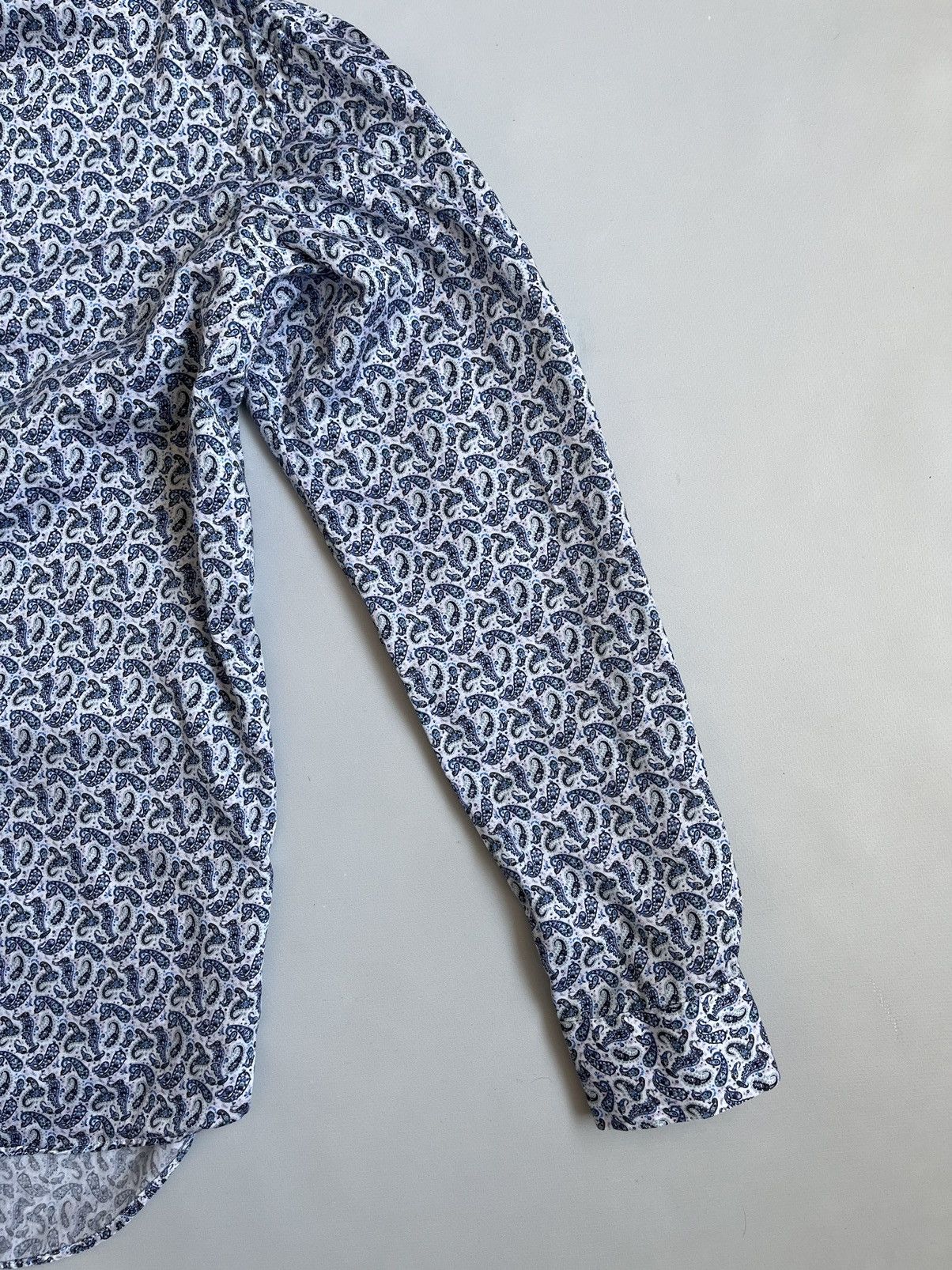 Etro × La Martina × Polo Ralph Lauren Etro Milano Men Blue Paisley Button Up Shirt Size US M / EU 48-50 / 2 - 8 Thumbnail