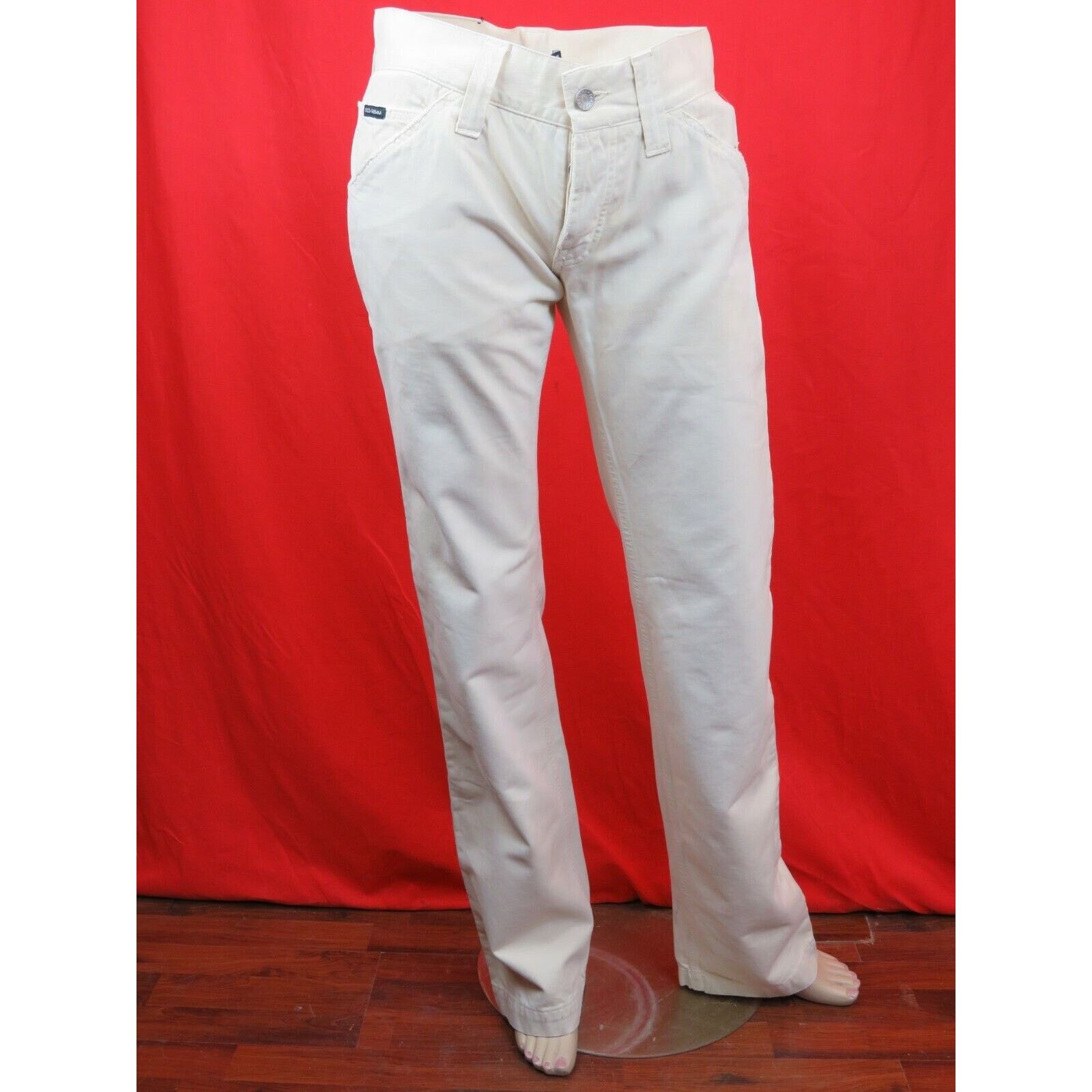 Dolce & Gabbana DOLCE GABBANA STRAIGHT LEG BEIGE COTTON PANTS JEANS S ITALY Size 30" / US 8 / IT 44 - 1 Thumbnail