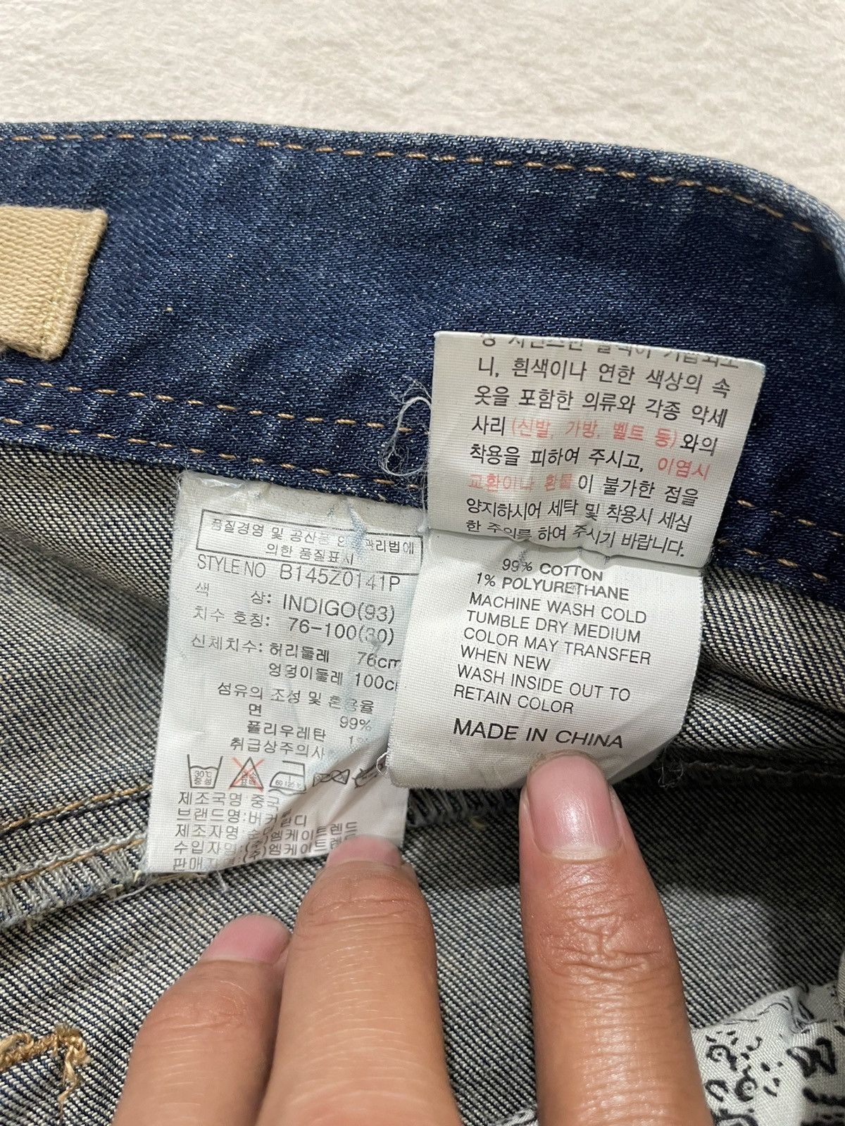 Japanese Brand 2000s Buckaro Distressed Blue Denim y2k Size US 29 - 7 Thumbnail
