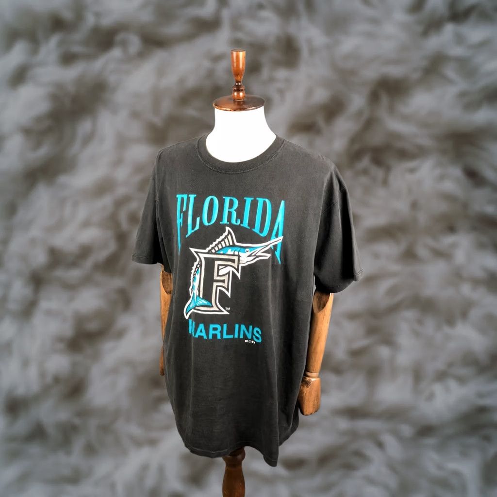 Russell Athletic Russell Athletic Men's Florida Marlins T-Shirt XXL Black Cotton Printed Size US XXL / EU 58 / 5 - 1 Thumbnail
