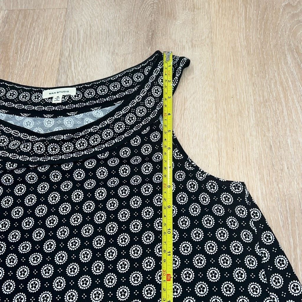 Max Mara Max Studio, Sleevless Printed Matte Jersey Trapeze Tunic Top Women's Medium Size M / US 6-8 / IT 42-44 - 7 Thumbnail