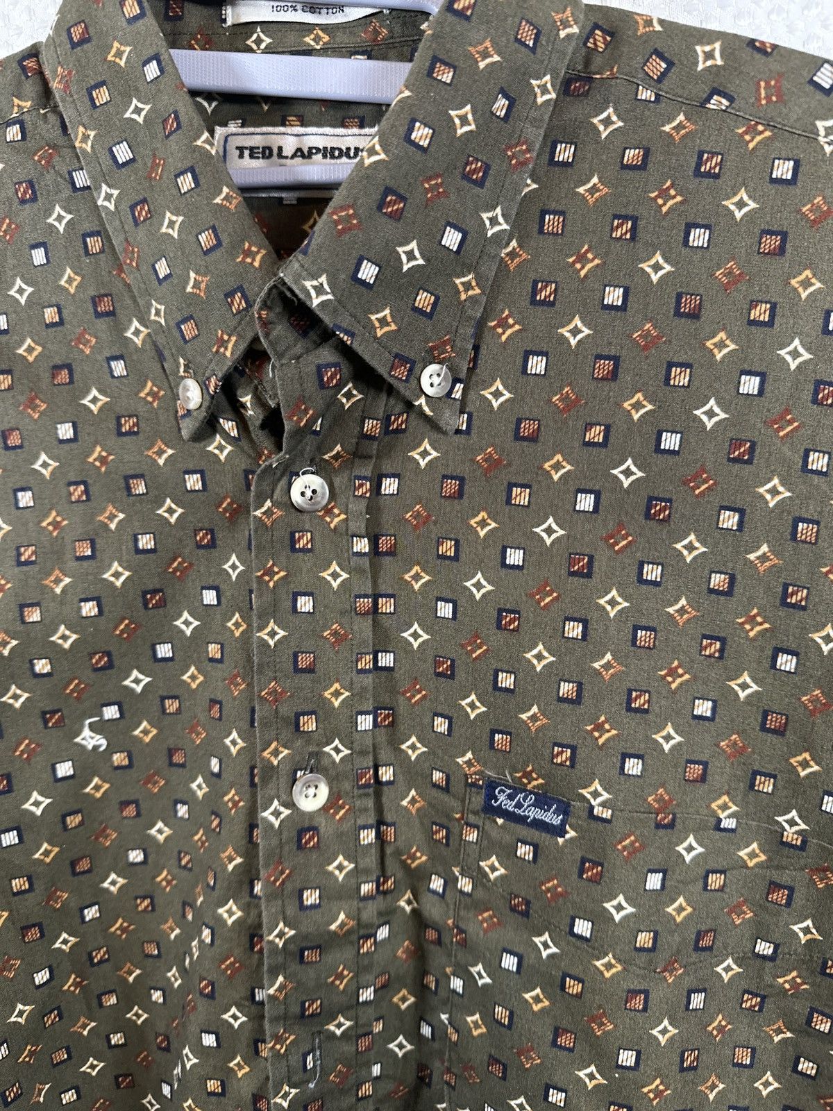 TED LAPIDUS Ted Lapidus Short Sleeve Shirt Size US M / EU 48-50 / 2 - 3 Thumbnail