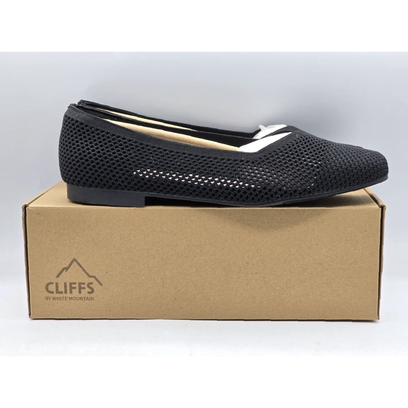 Vintage NIB CLIFFS BY WHITE MOUNTAIN Women’s Beslee Flats - Black/Fabric - Size 11 Size US 11 / IT 41 - 4 Thumbnail