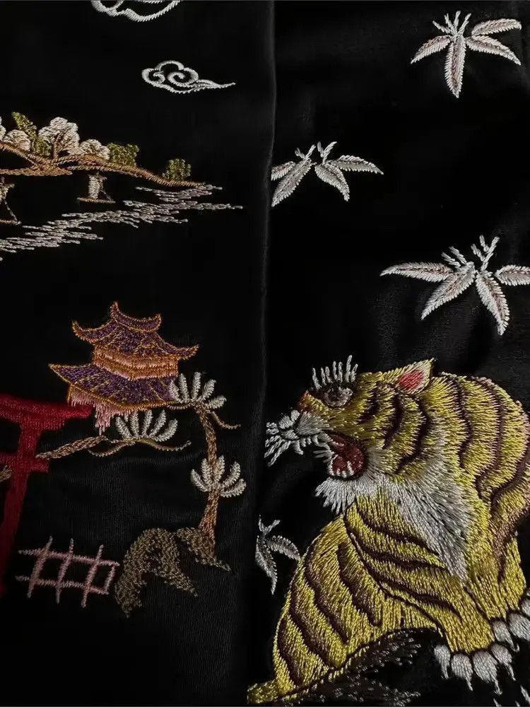 Yohji Yamamoto Yohji Yamamoto 04AW Tiger Stitches TIe-2505 Size ONE SIZE - 4 Thumbnail