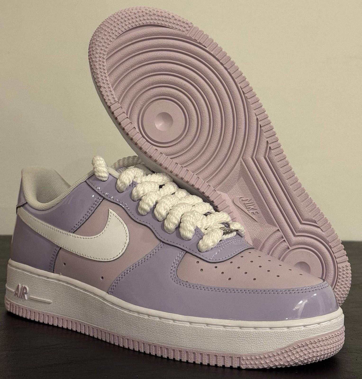 Nike Nike Air Force 1 Low '07 LV8 Hydrangeas Patent Lavender M9.5 Size US 9.5 / EU 42-43 - 6 Thumbnail