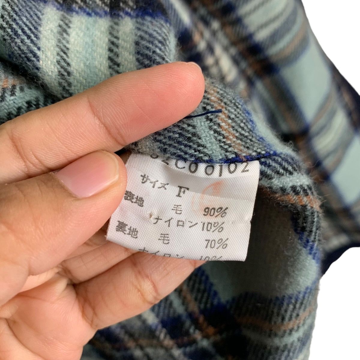 Japanese Brand POSH BOY Checked Lined Wool Hooded Duffle Coat #1123-C51 Size US L / EU 52-54 / 3 - 16 Thumbnail