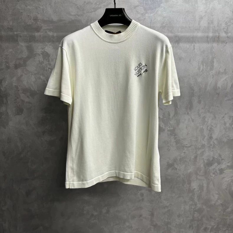 Louis Vuitton Latest Louis Vuitton Embroidered Logo Short Sleeve T-Shirt- Size US XL / EU 56 / 4 - 1 Thumbnail