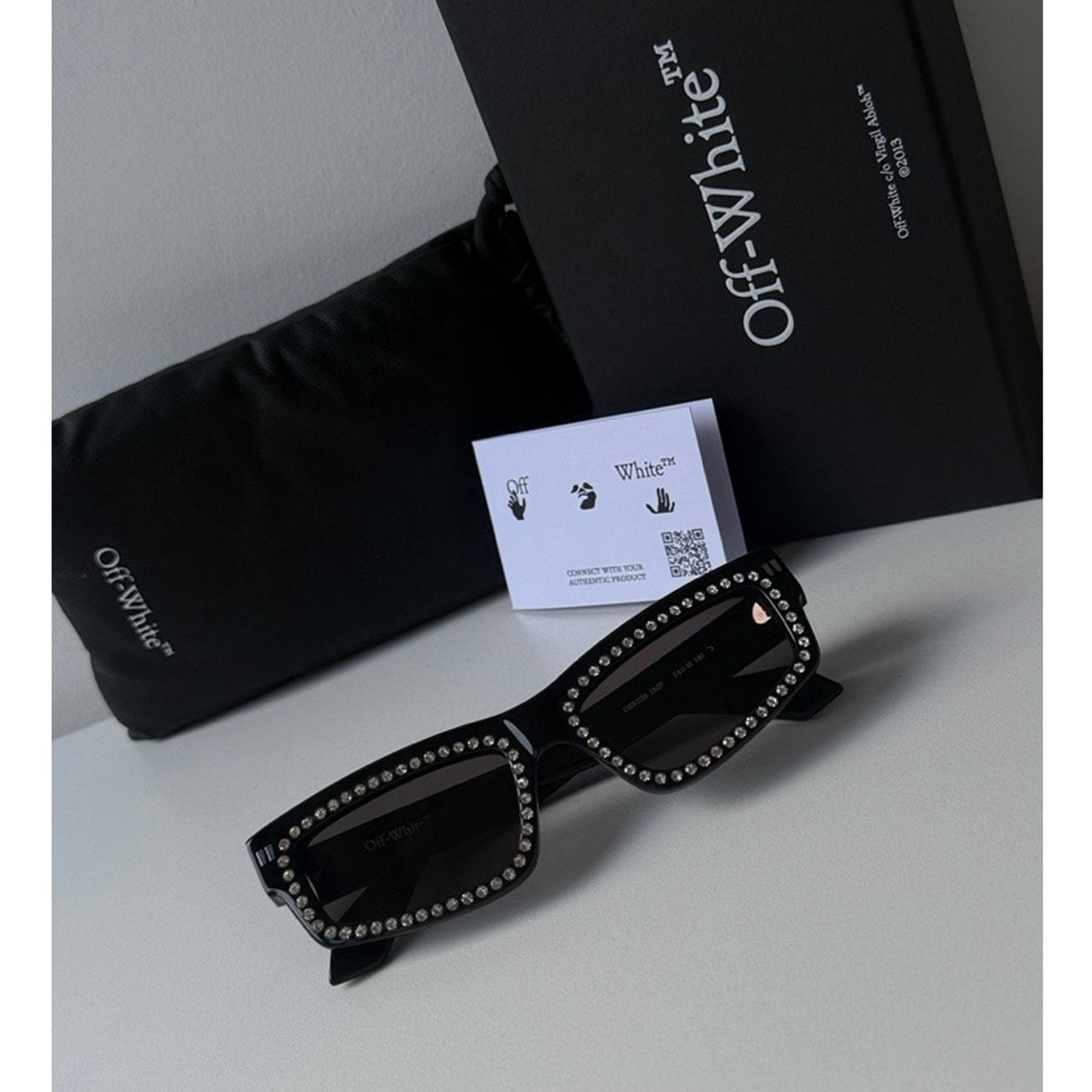 Off-White NEW Off White Miramar Black Crystal Sunglasses Size ONE SIZE - 1 Thumbnail