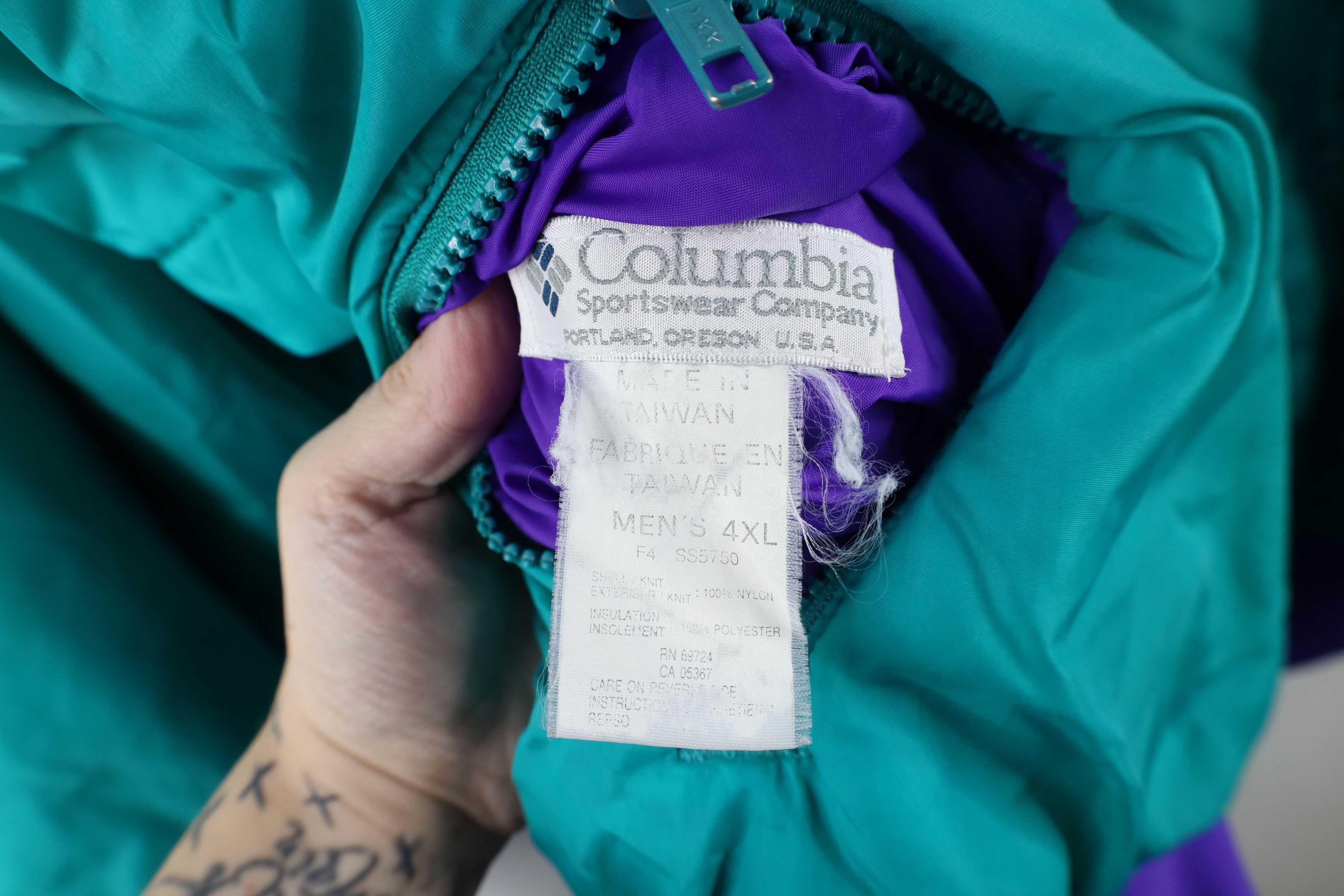 Columbia × Vintage Vintage 90s Columbia Reversible Full Zip Bomber Jacket Size US XXL / EU 58 / 5 - 6 Thumbnail