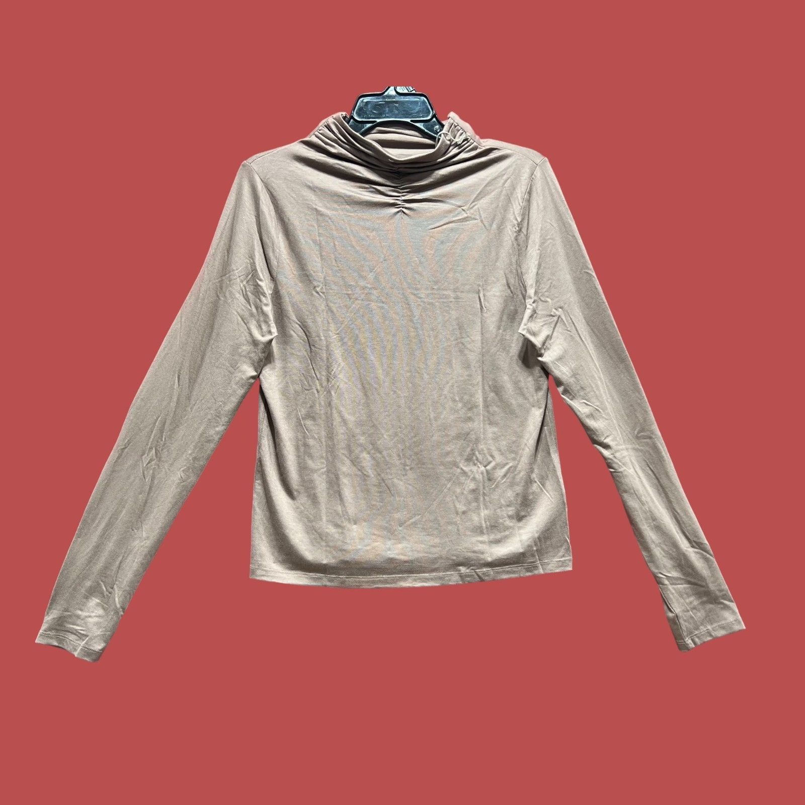 Other A New Day - Women's Long Sleeve Mock Turtleneck T-Shirt - Br Size M / US 6-8 / IT 42-44 - 1 Thumbnail