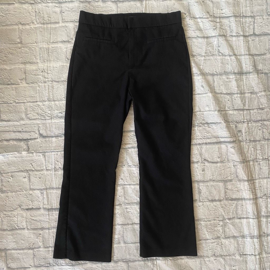 Zara Zara women L pull on stretchy comfy cropped dress pants blac Size 34" / US 12 / IT 48 - 1 Thumbnail