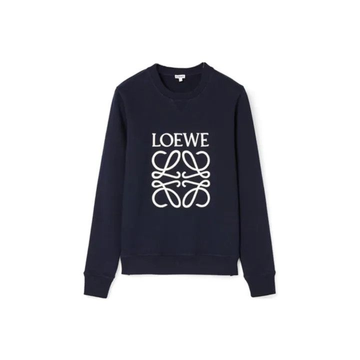 Loewe Loewe Navy Blue Logo Embroidered Sweatshirt Size US M / EU 48-50 / 2 - 1 Thumbnail